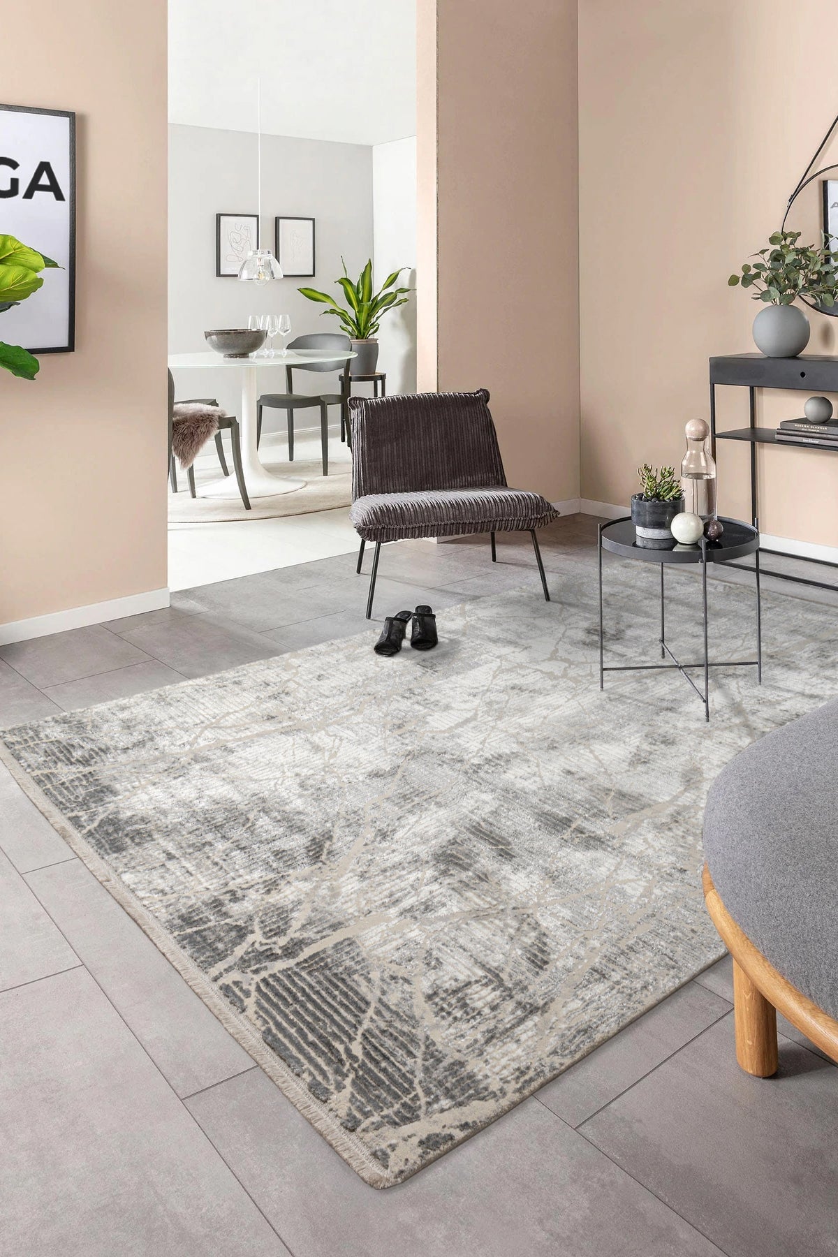 Vega VG02 Grey Modern Salon Halısı