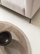 Sidney SDY05 Beige Round Plush Textured Living Room Machine Carpet