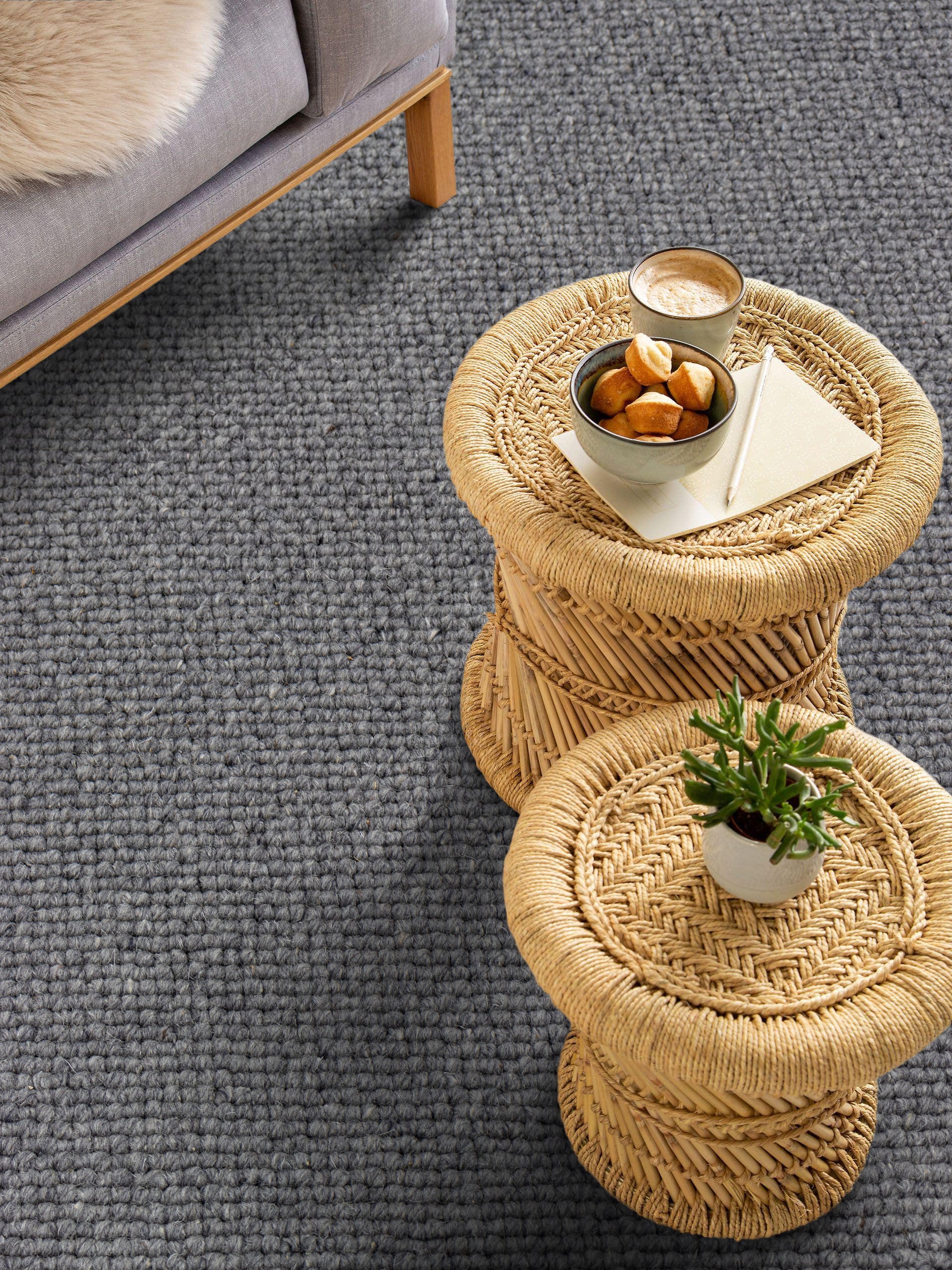 Woolon WL 01 Anthracite Natural Wool Carpet