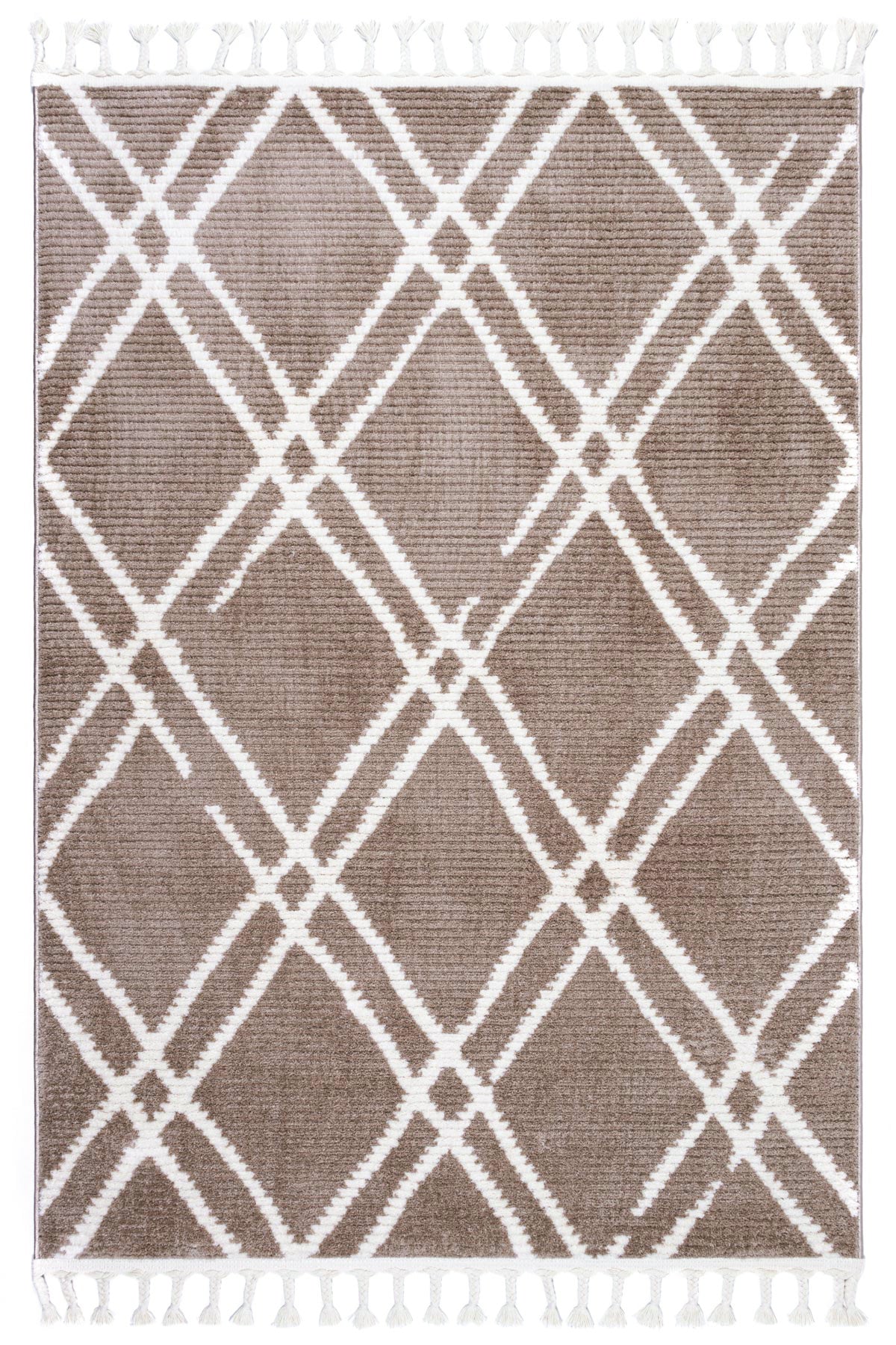 Cool CL 04 Beige Scandinavian Plush Textured Machine Rug