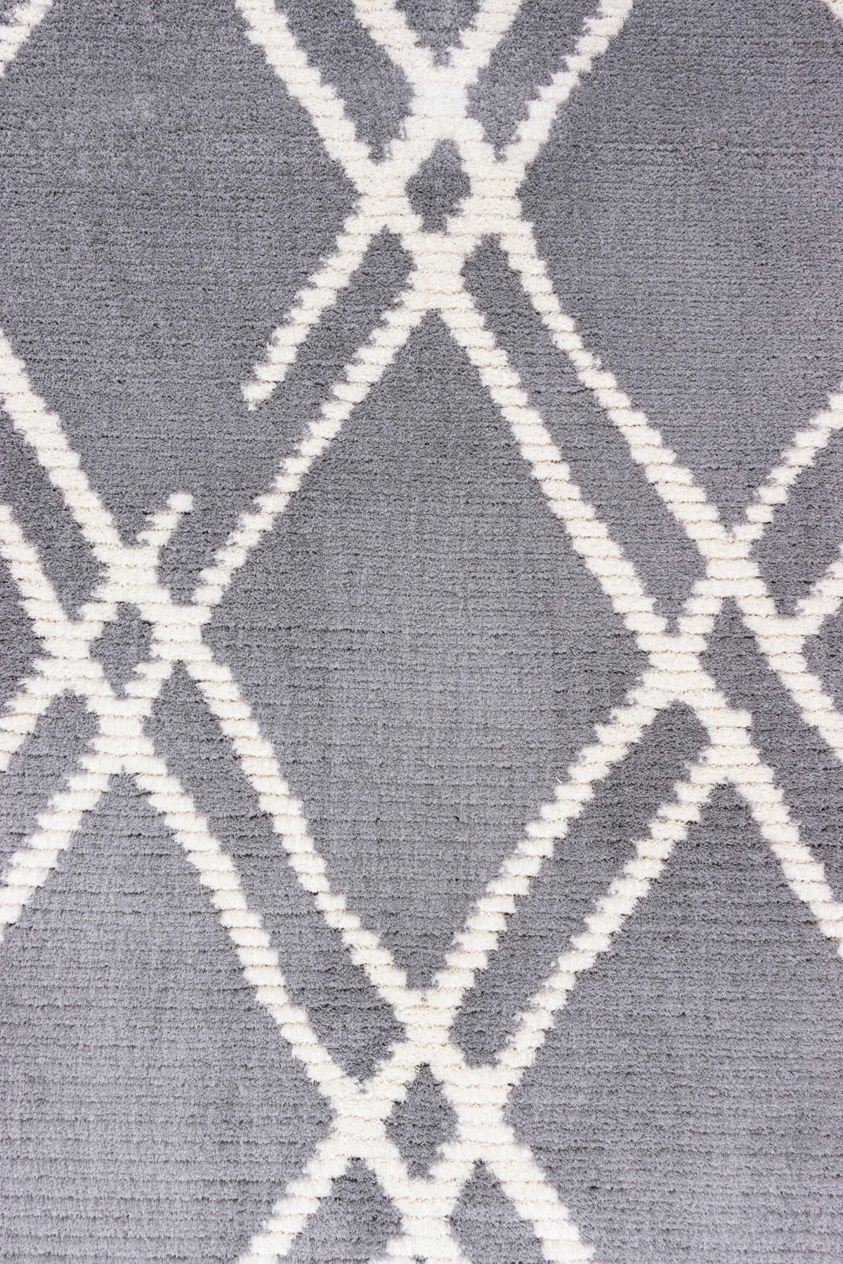 Cool CL 02 Grey Scandinavian Plush Textured Machine Rug