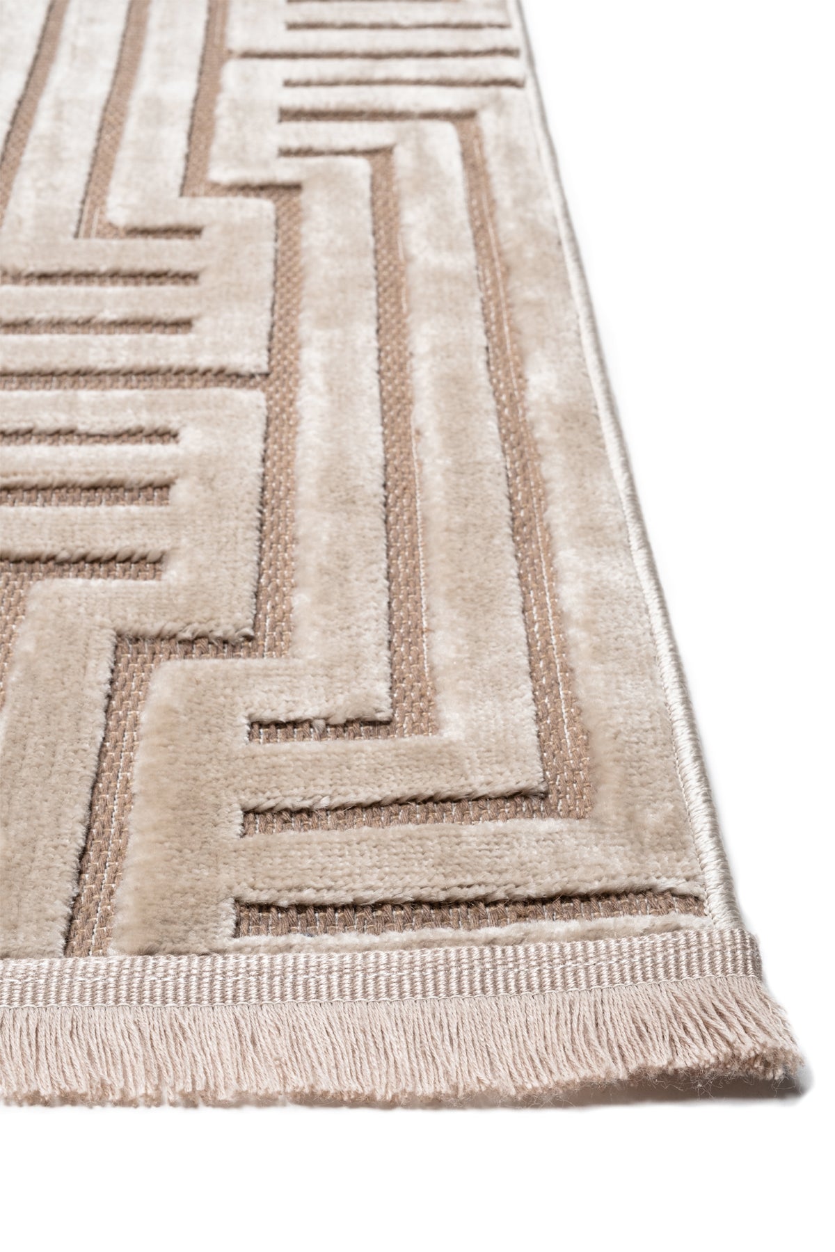 Pier PR03 Beige Scandinavian Patterned Modern Living Room Carpet