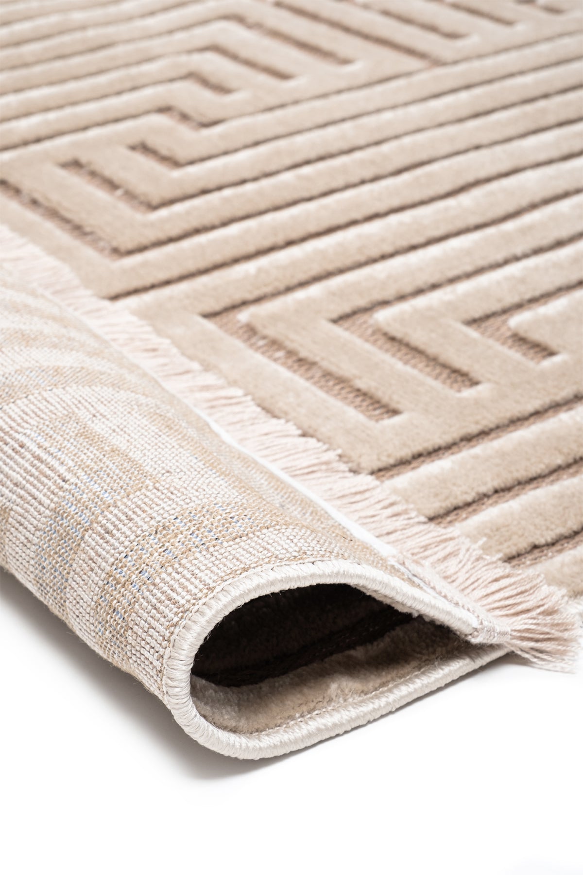 Pier PR03 Beige Scandinavian Patterned Modern Living Room Carpet