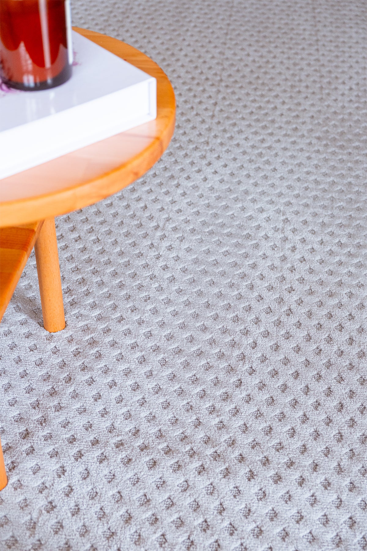 Pita PT02 Grey Plush Textured Scandinavian Living Room Machine Carpet