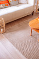 Pita PT03 Beige Plush Textured Scandinavian Living Room Machine Carpet