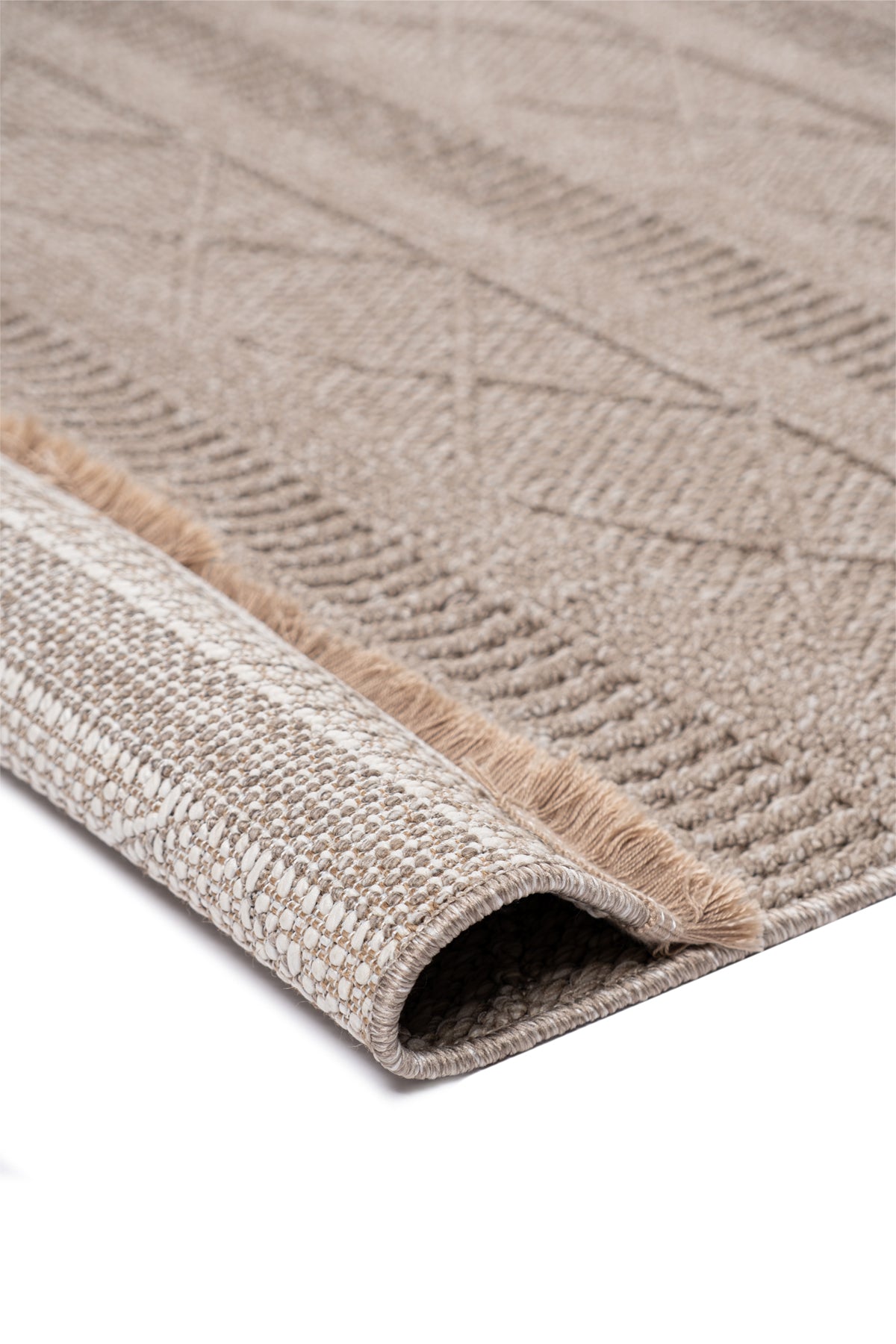 Marie MR01 Beige Macrame Woven Machine Rug