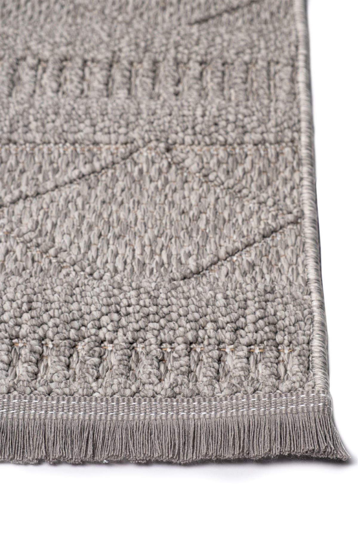Marie MR01 Gray Macrame Woven Machine Rug