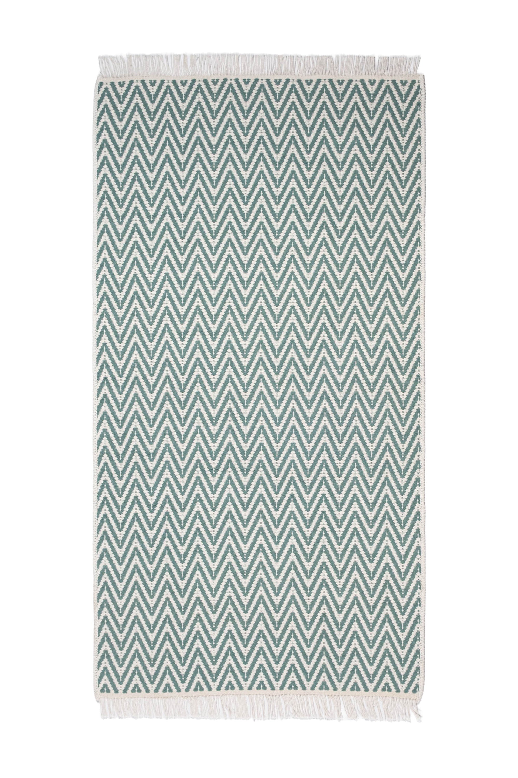 Liva LV01 Mint Yeşili - %100 Pamuk Çift Taraflı Kilim Paspas