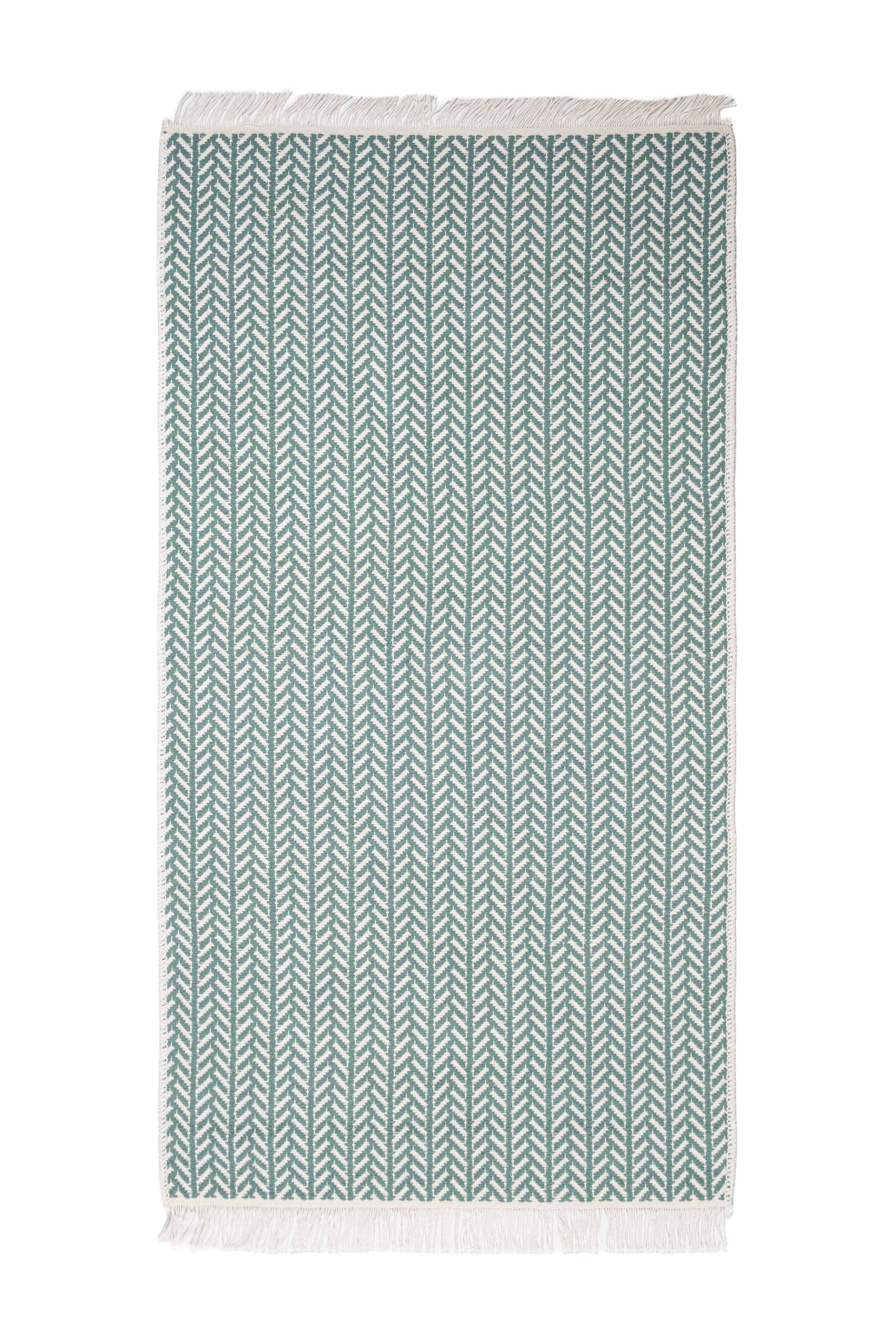 Liva LV04 Mint Yeşili - %100 Pamuk Çift Taraflı Kilim Paspas