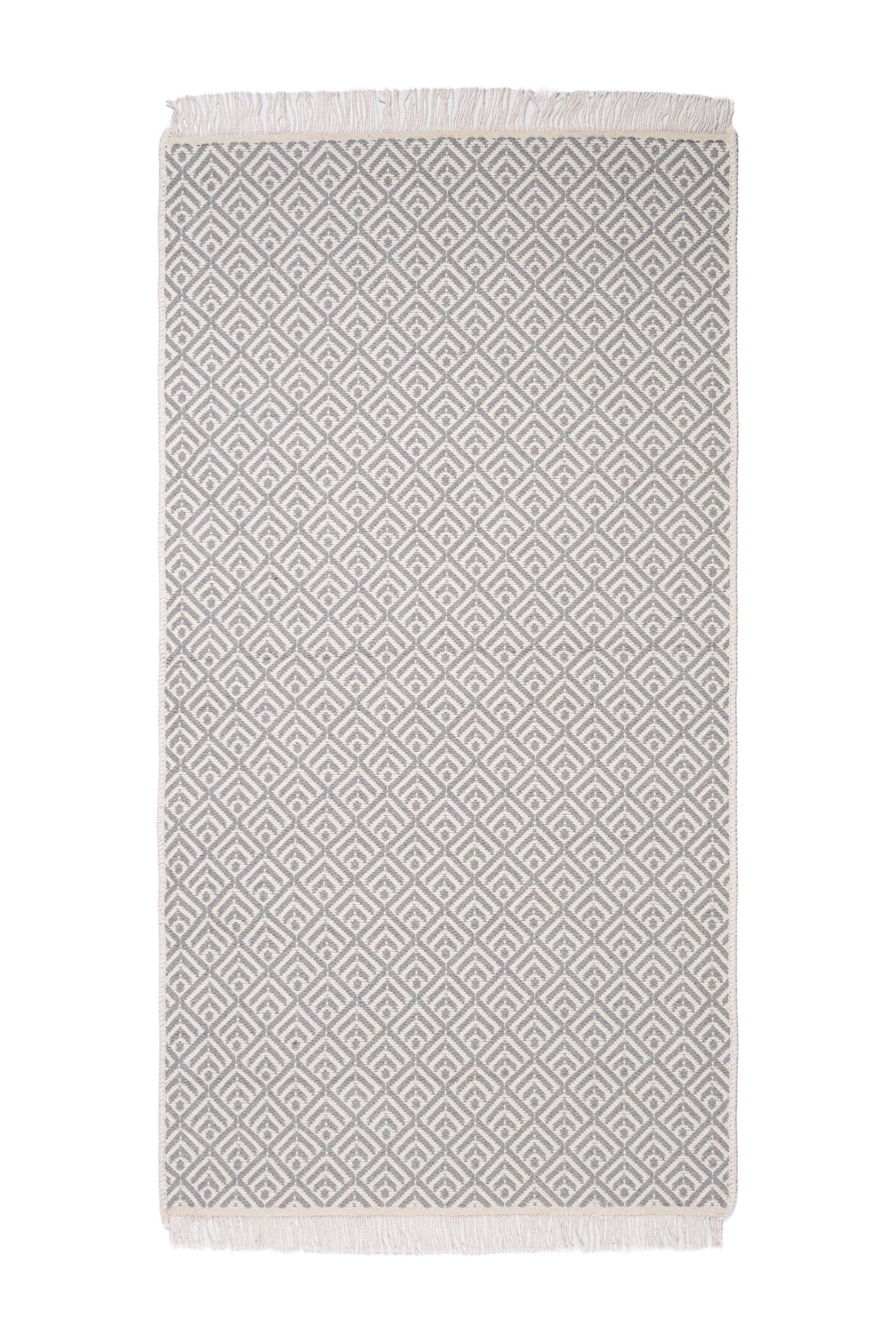 Liva LV03 Gri - %100 Pamuk Çift Taraflı Kilim Paspas