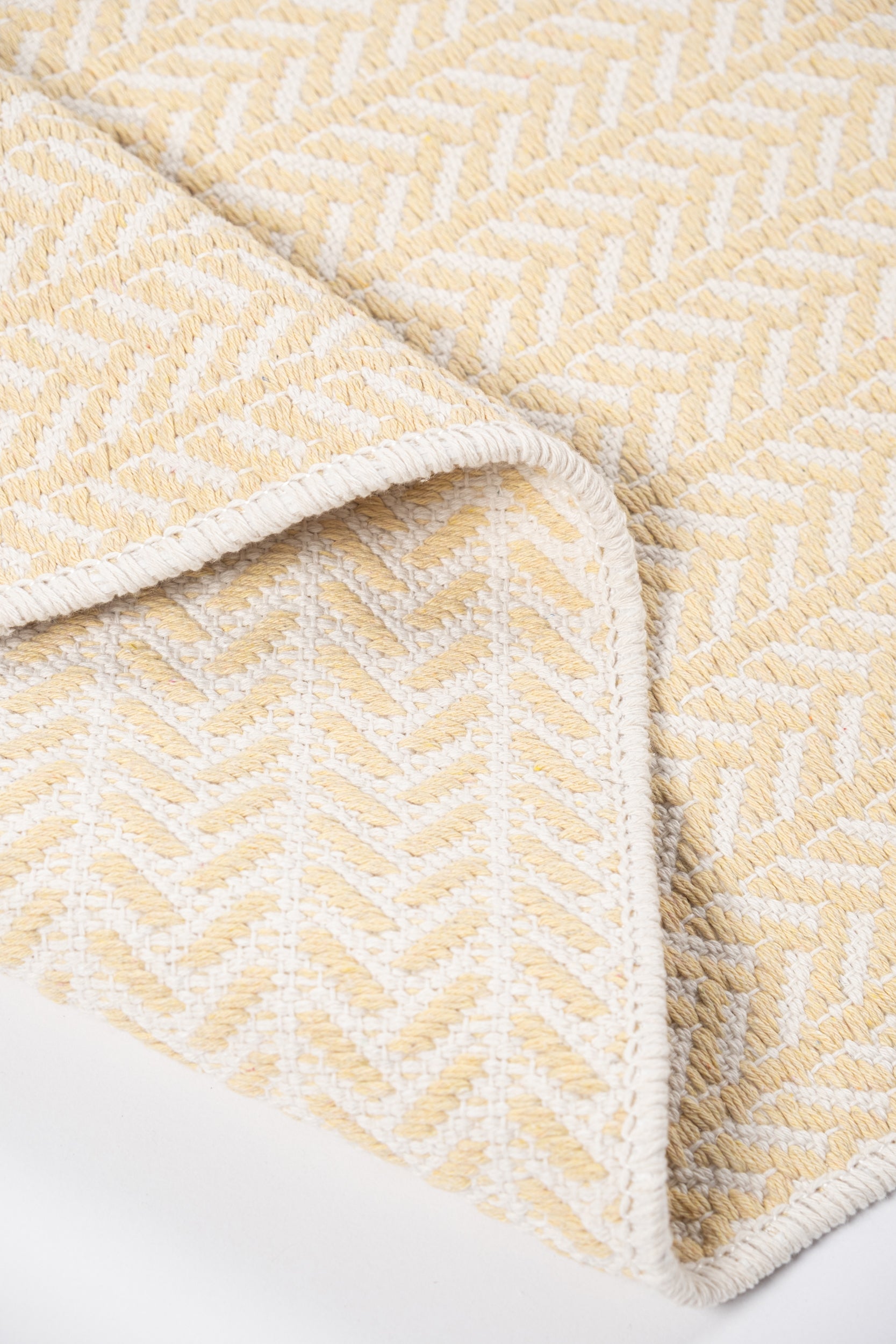 Liva LV04 Krem - %100 Pamuk Çift Taraflı Kilim Paspas