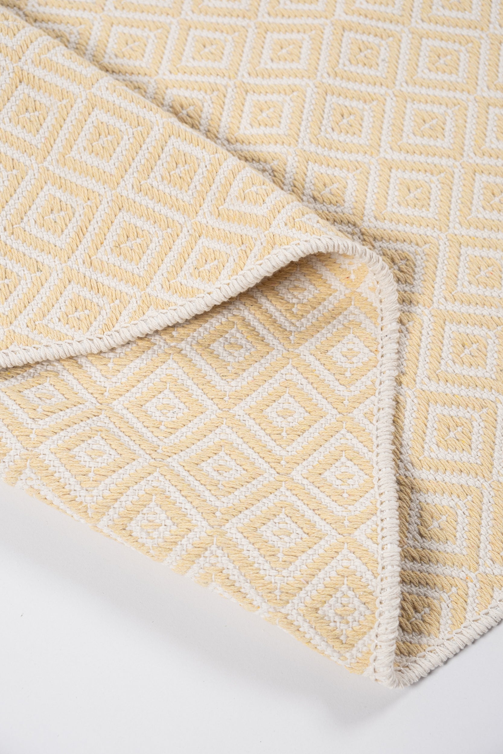 Liva LV02 Krem - %100 Pamuk Çift Taraflı Kilim Paspas