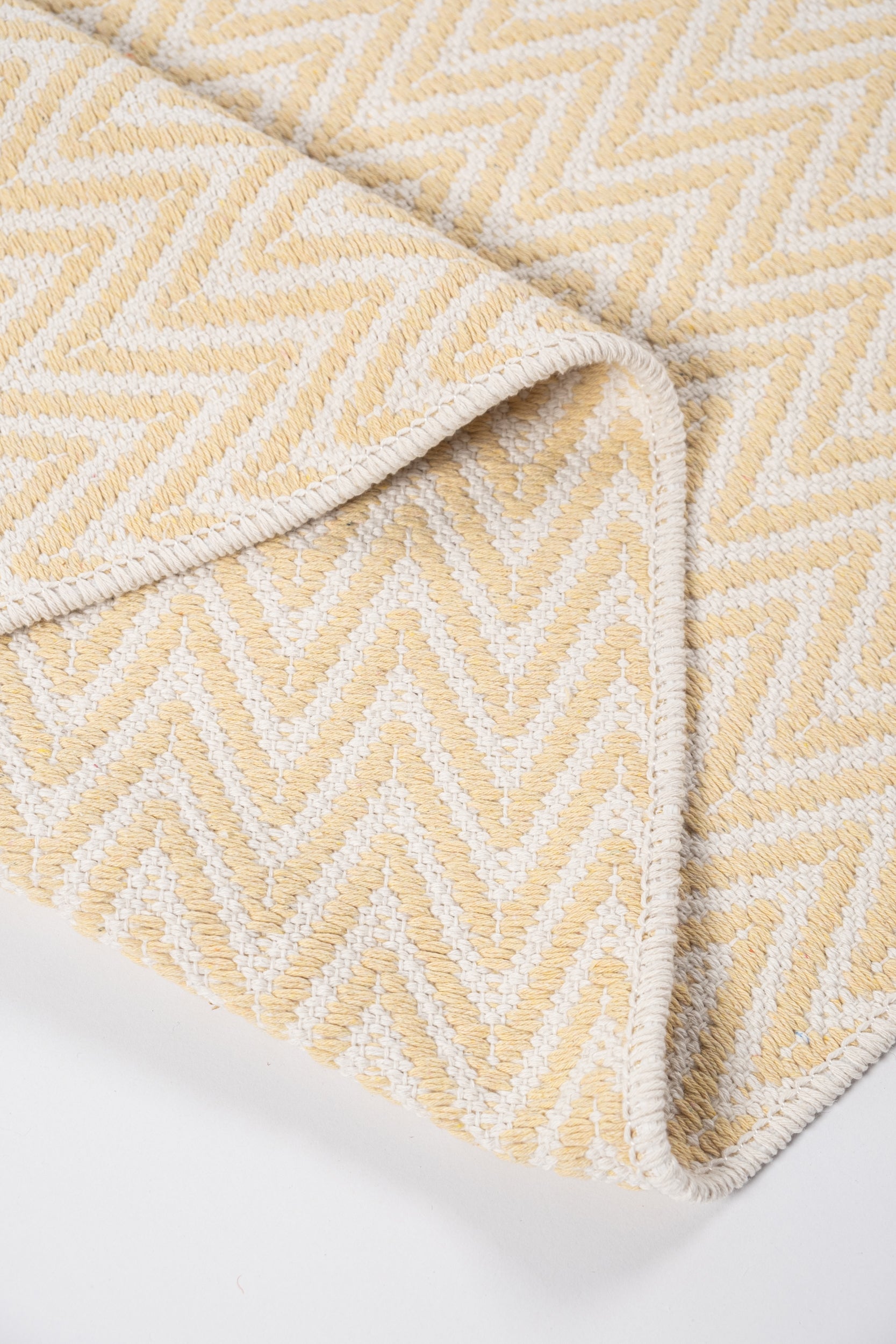 Liva LV01 Krem - %100 Pamuk Çift Taraflı Kilim Paspas