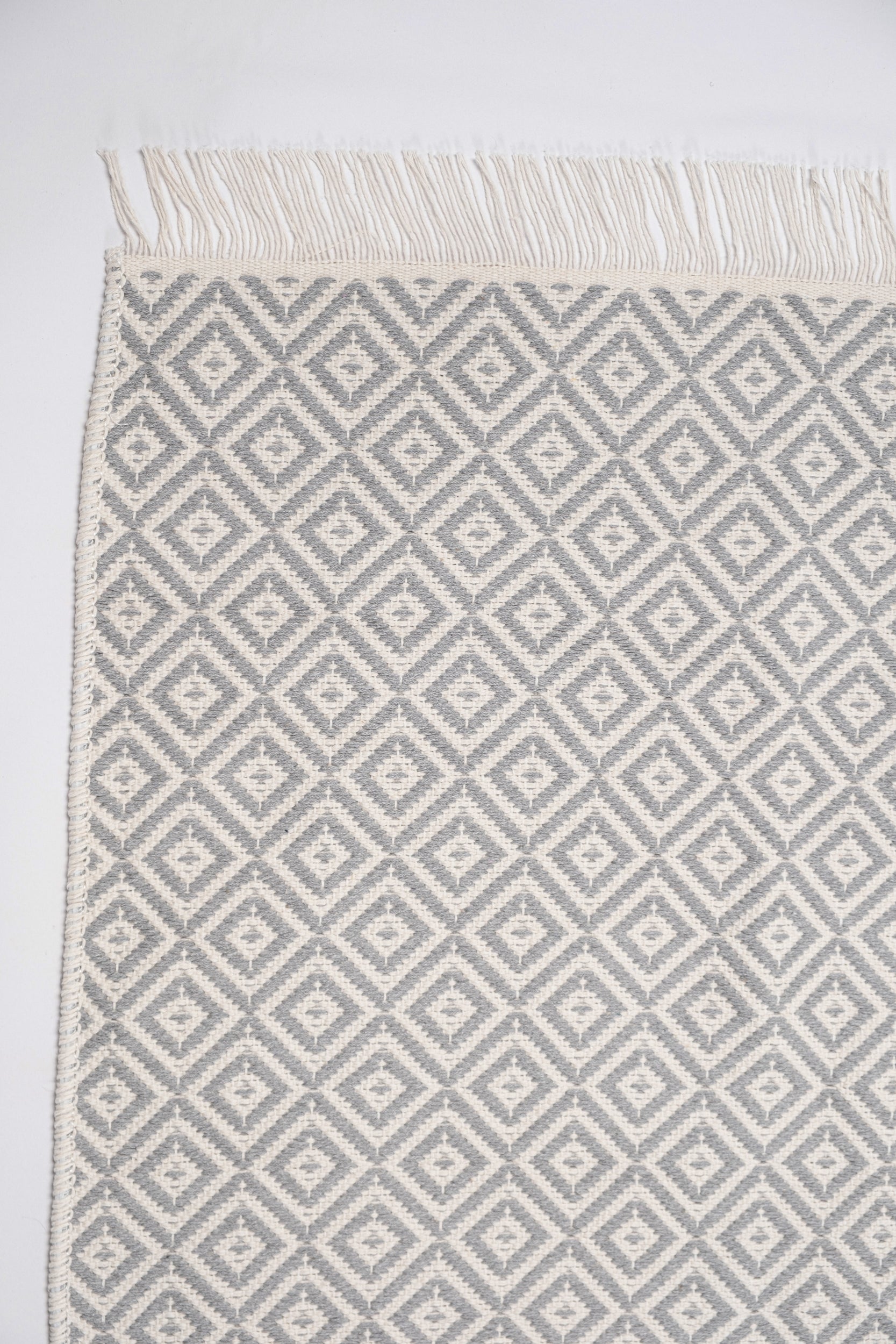 Liva LV02 Gri - %100 Pamuk Çift Taraflı Kilim Paspas