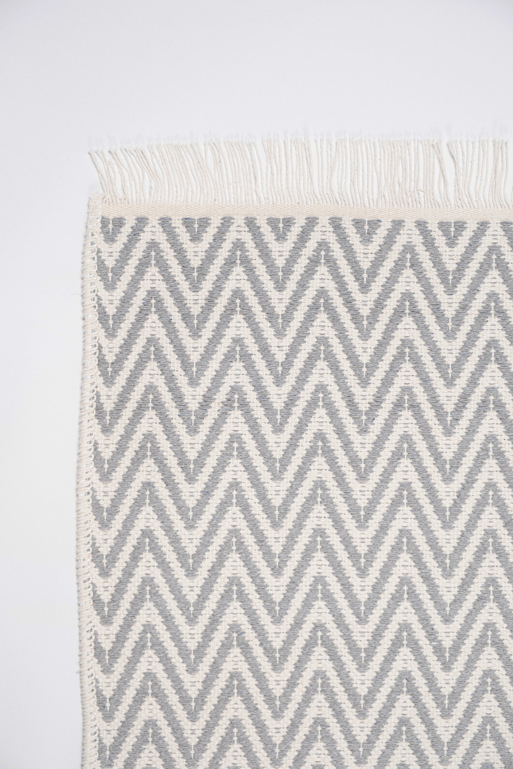 Liva LV01 Gri - %100 Pamuk Çift Taraflı Kilim Paspas