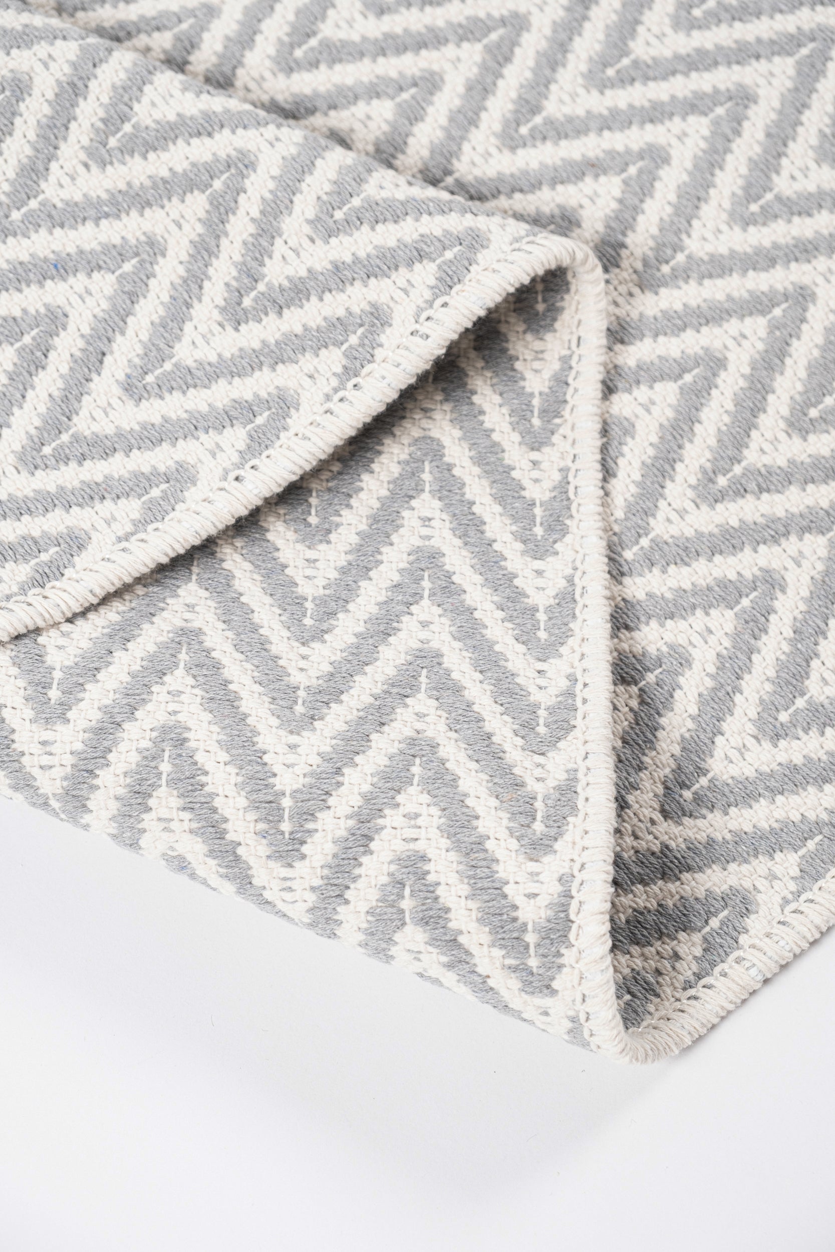 Liva LV01 Gri - %100 Pamuk Çift Taraflı Kilim Paspas