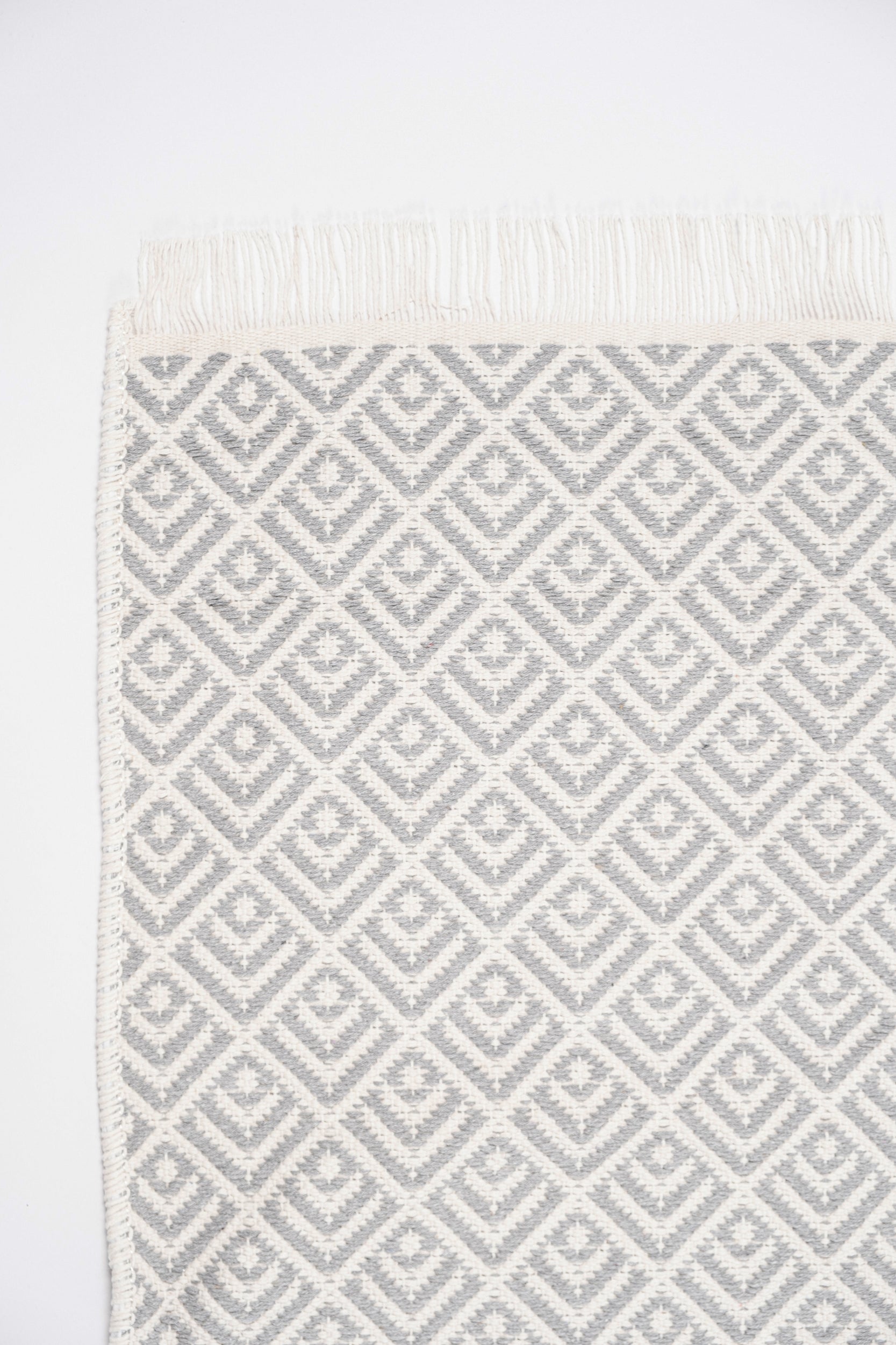 Liva LV03 Gri - %100 Pamuk Çift Taraflı Kilim Paspas