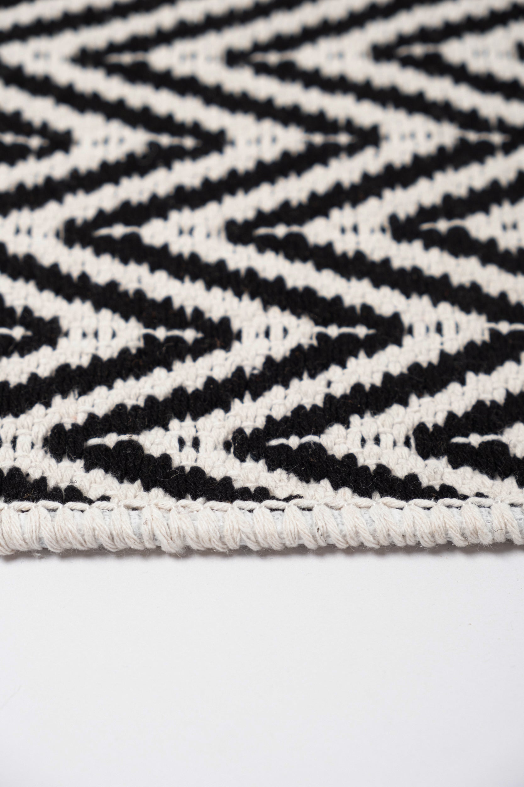 Liva LV01 Siyah - %100 Pamuk Çift Taraflı Kilim Paspas