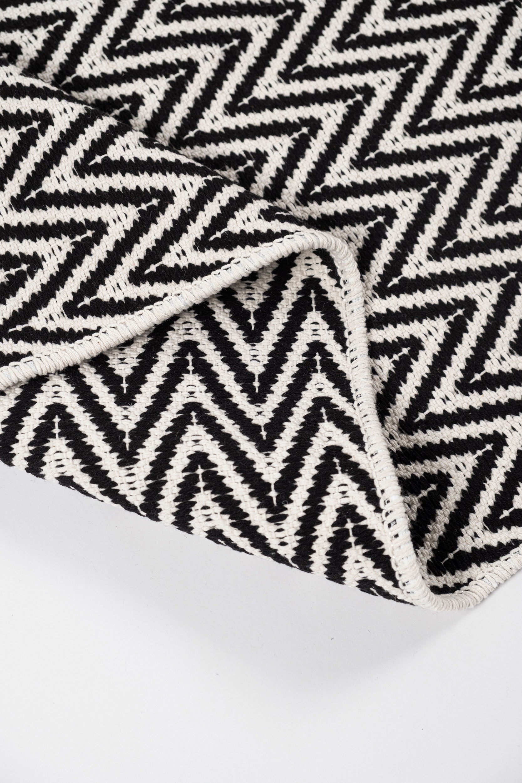 Liva LV01 Siyah - %100 Pamuk Çift Taraflı Kilim Paspas
