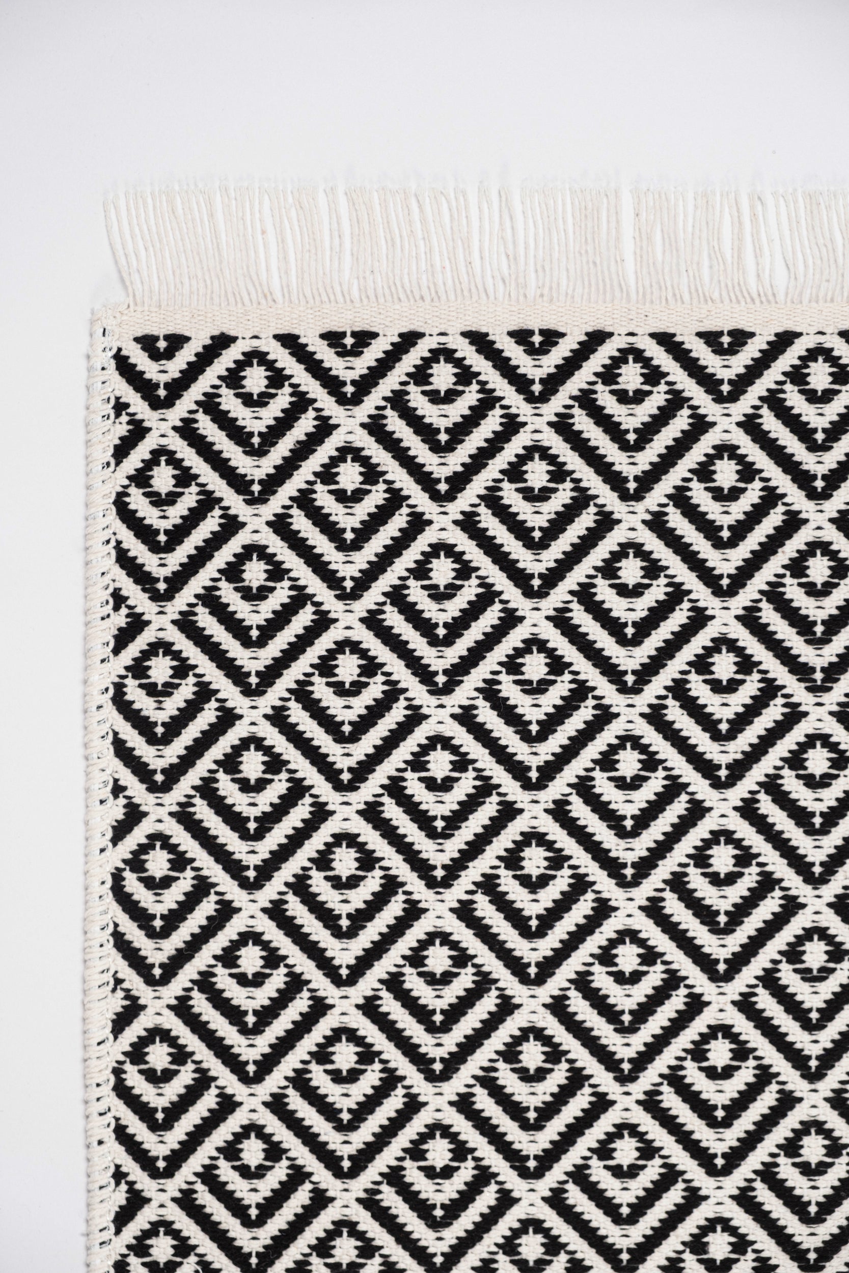 Liva LV03 Siyah - %100 Pamuk Çift Taraflı Kilim Paspas