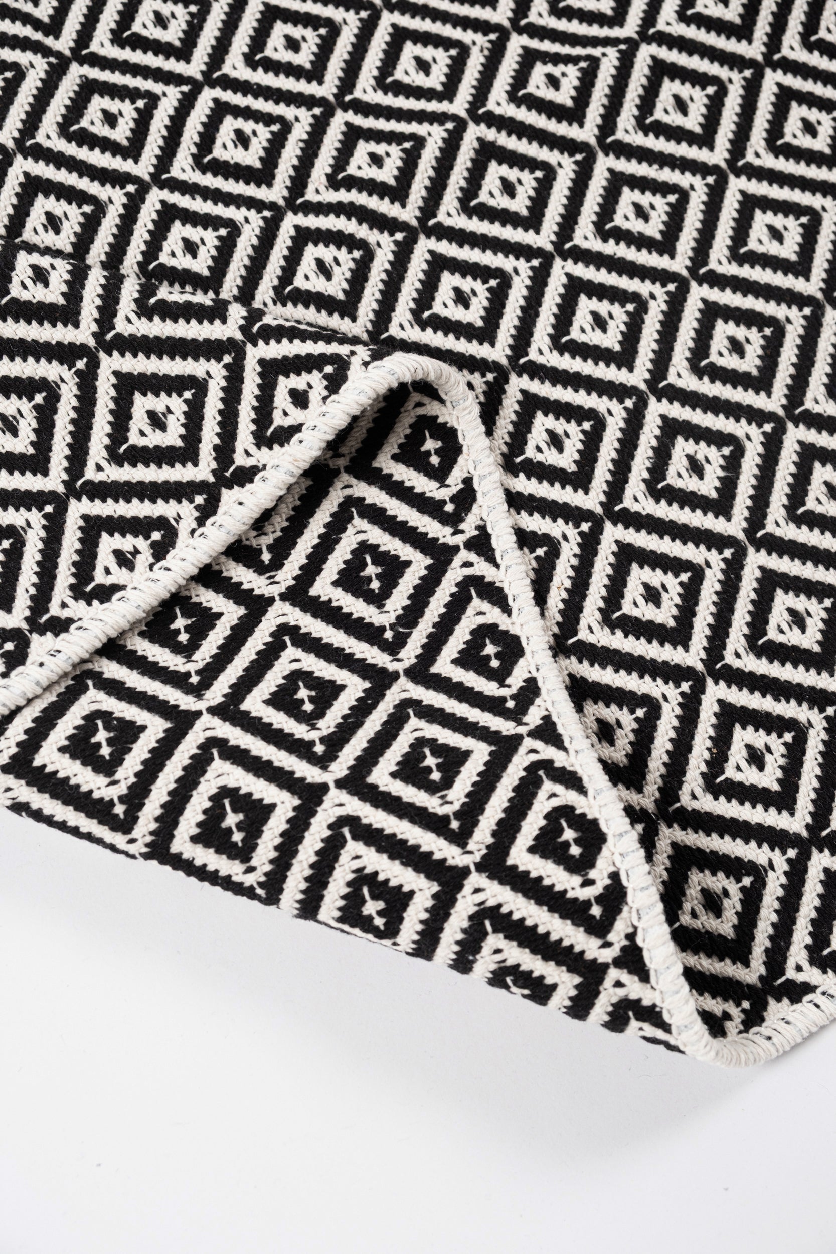 Liva LV02 Siyah - %100 Pamuk Çift Taraflı Kilim Paspas