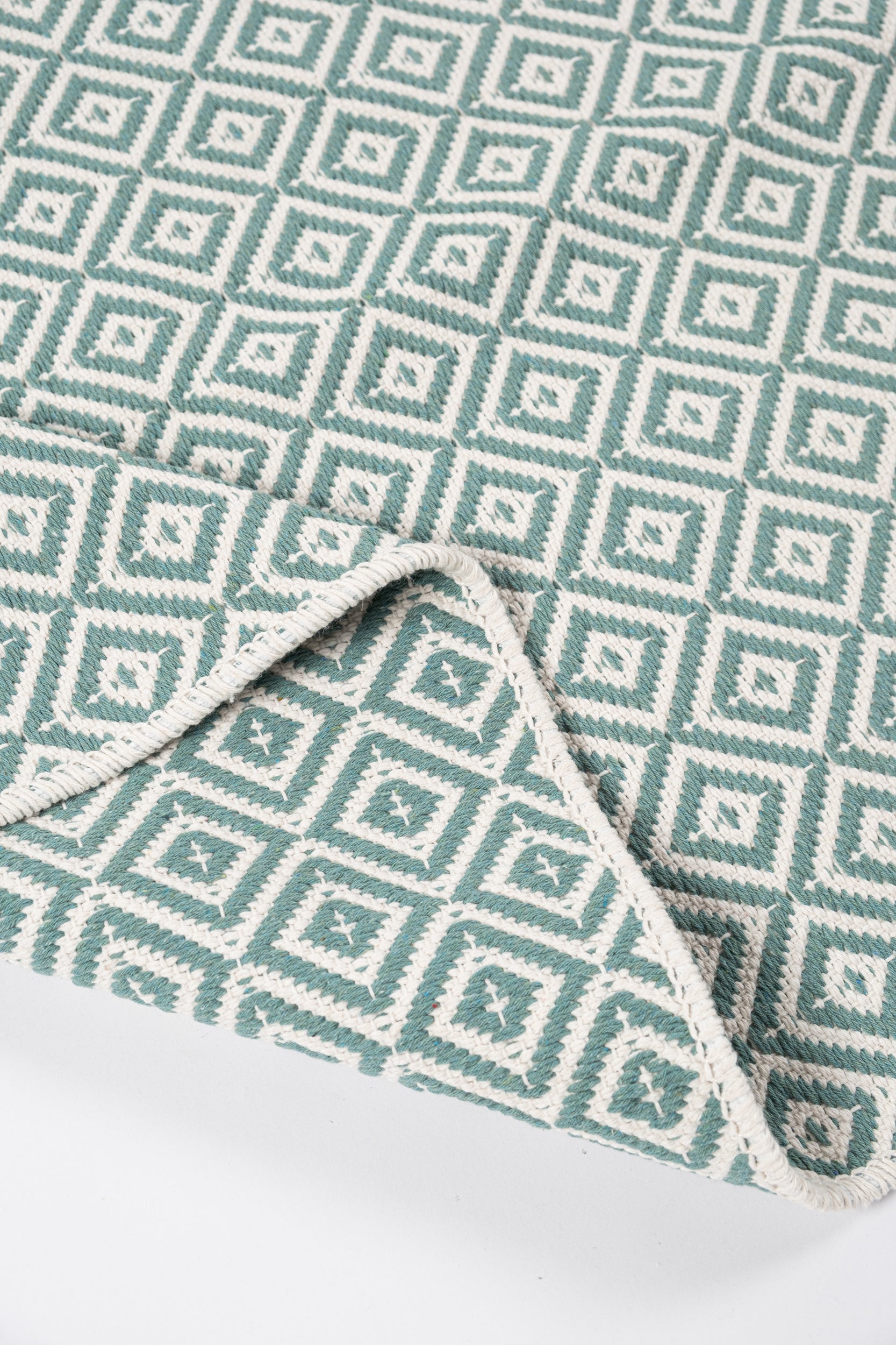 Liva LV02 Mint Yeşili - %100 Pamuk Çift Taraflı Kilim Paspas