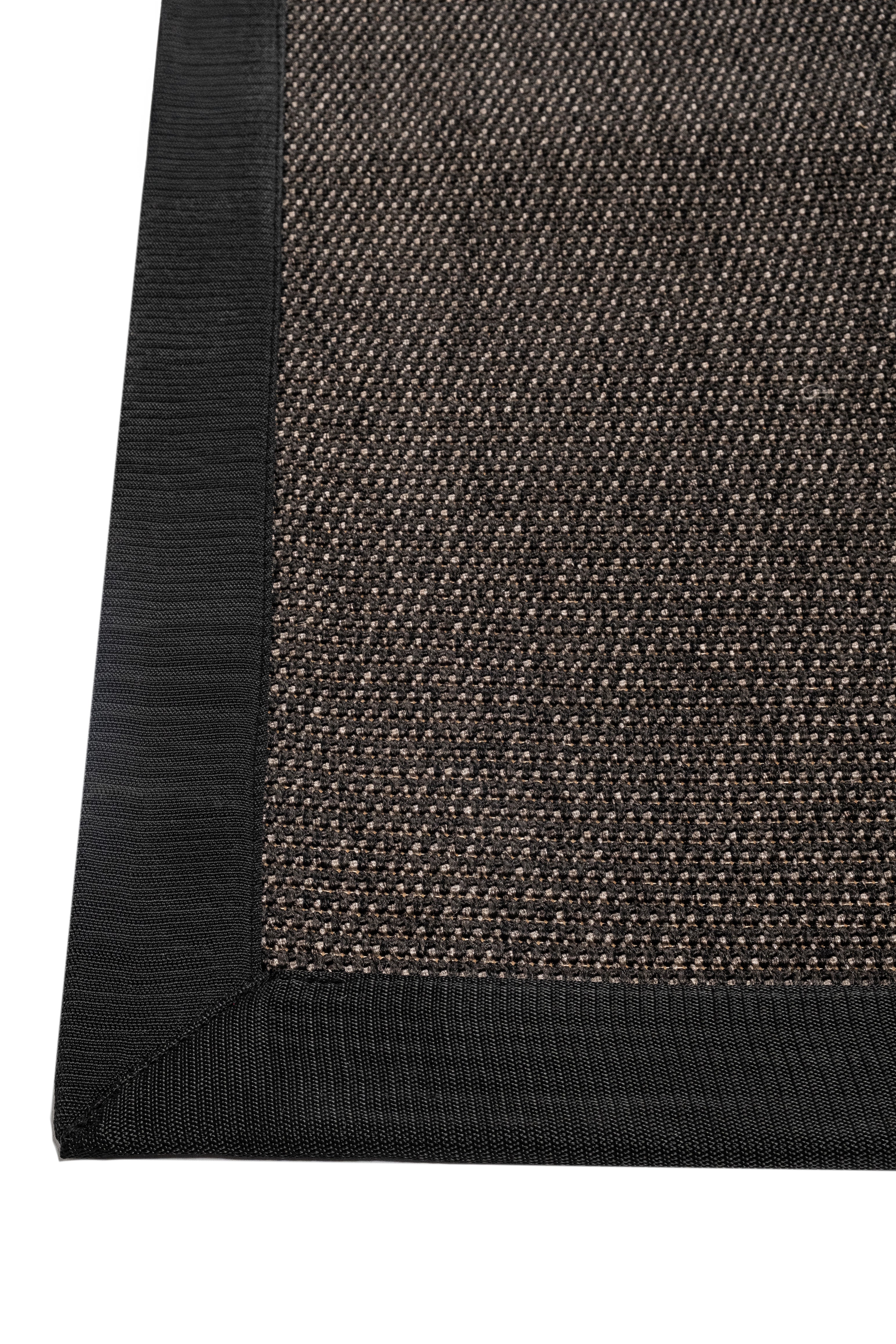 Suit SU04 Anthracite Cotton Bordure 10 Black Salon Koridor Mutfak Sisal Halı