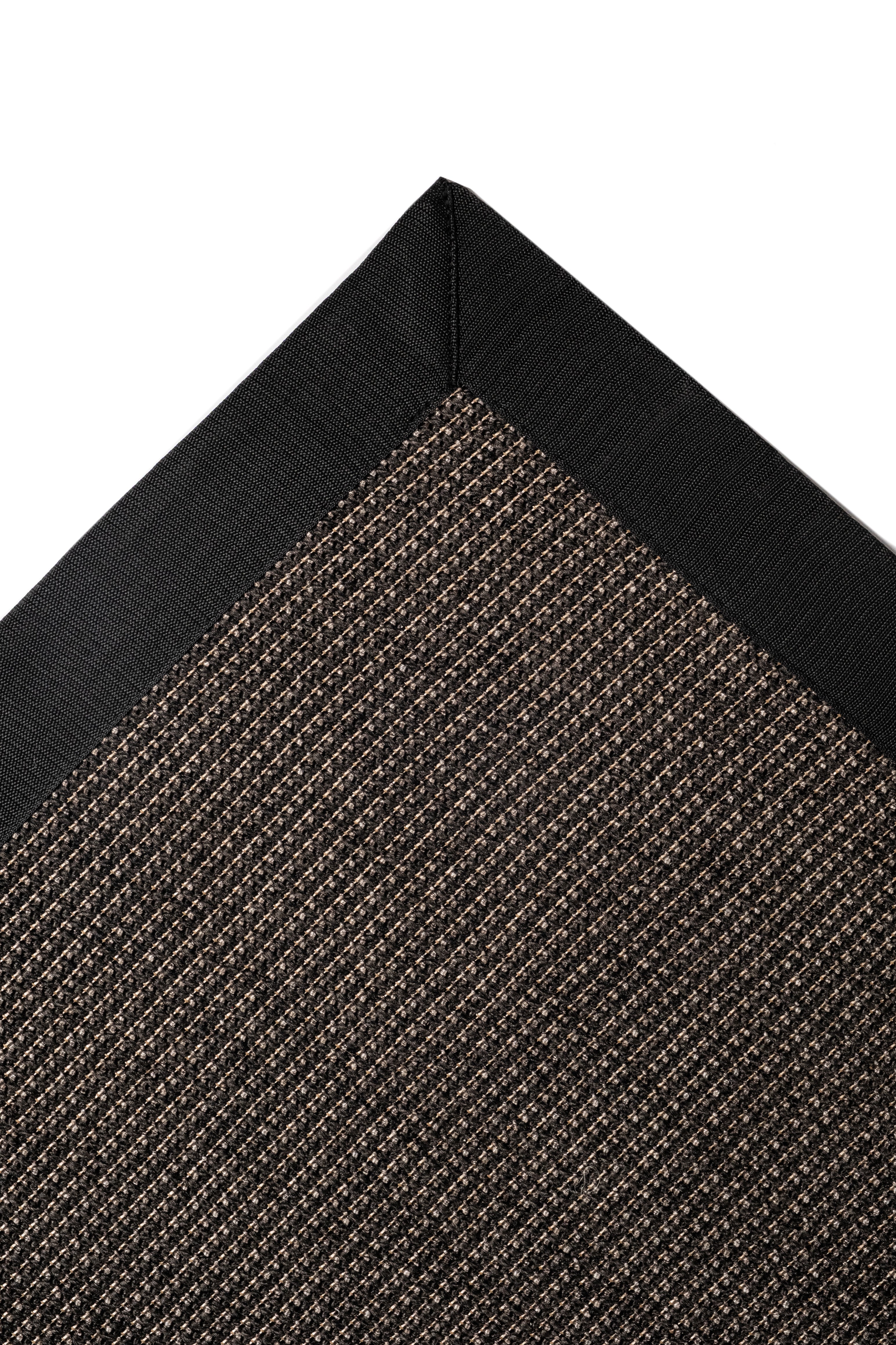 Suit SU04 Anthracite Cotton Bordure 10 Black Salon Koridor Mutfak Sisal Halı