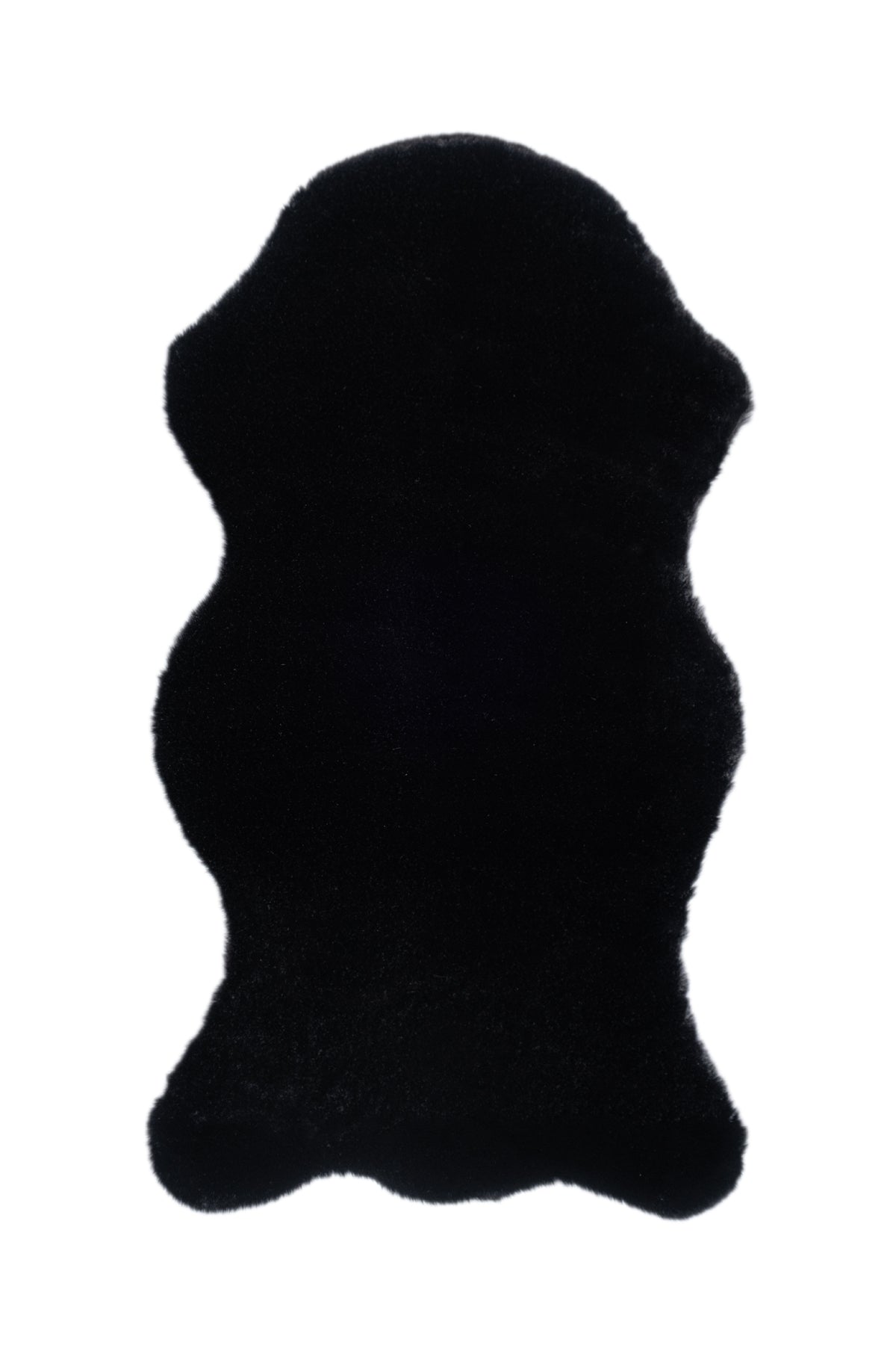 Bunny BN01 Black Tavşan Postu Yumuşak Pelüş Halı