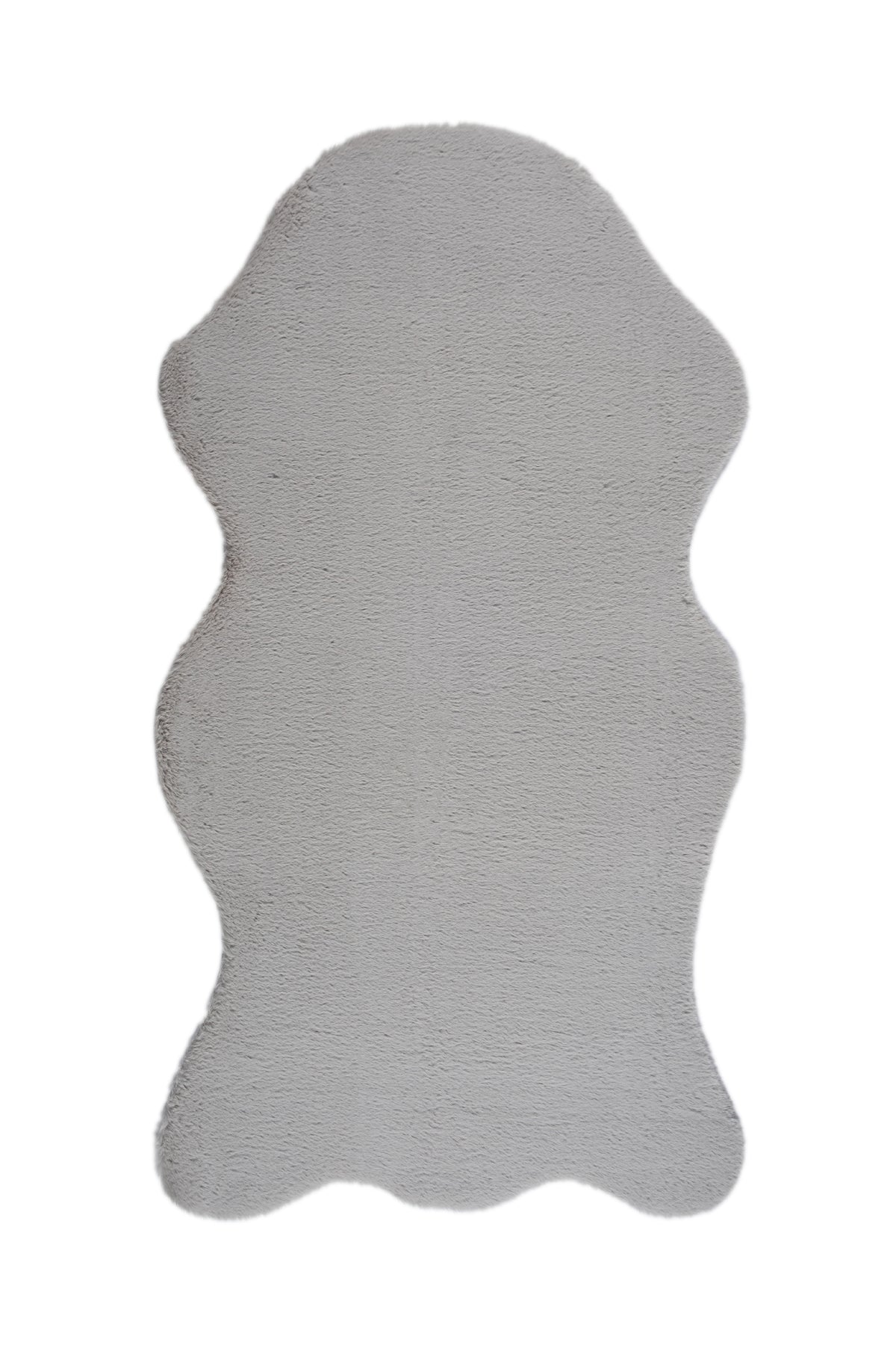 Bunny BN01 Gray Rabbit Fur Soft Plush Rug
