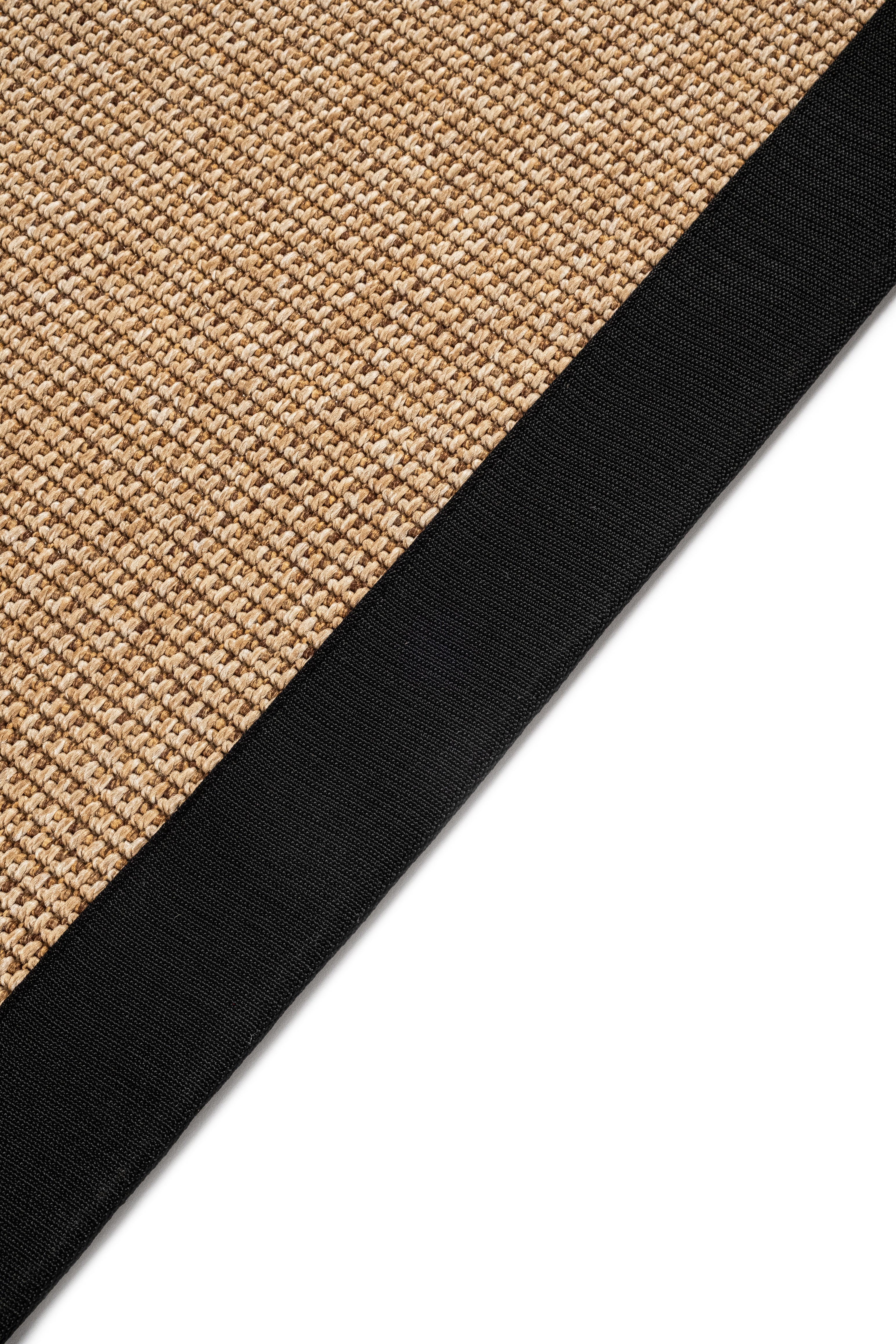 Suit SU03 Jut Cotton Bordure 10 Black Salon Koridor Mutfak Sisal Halı