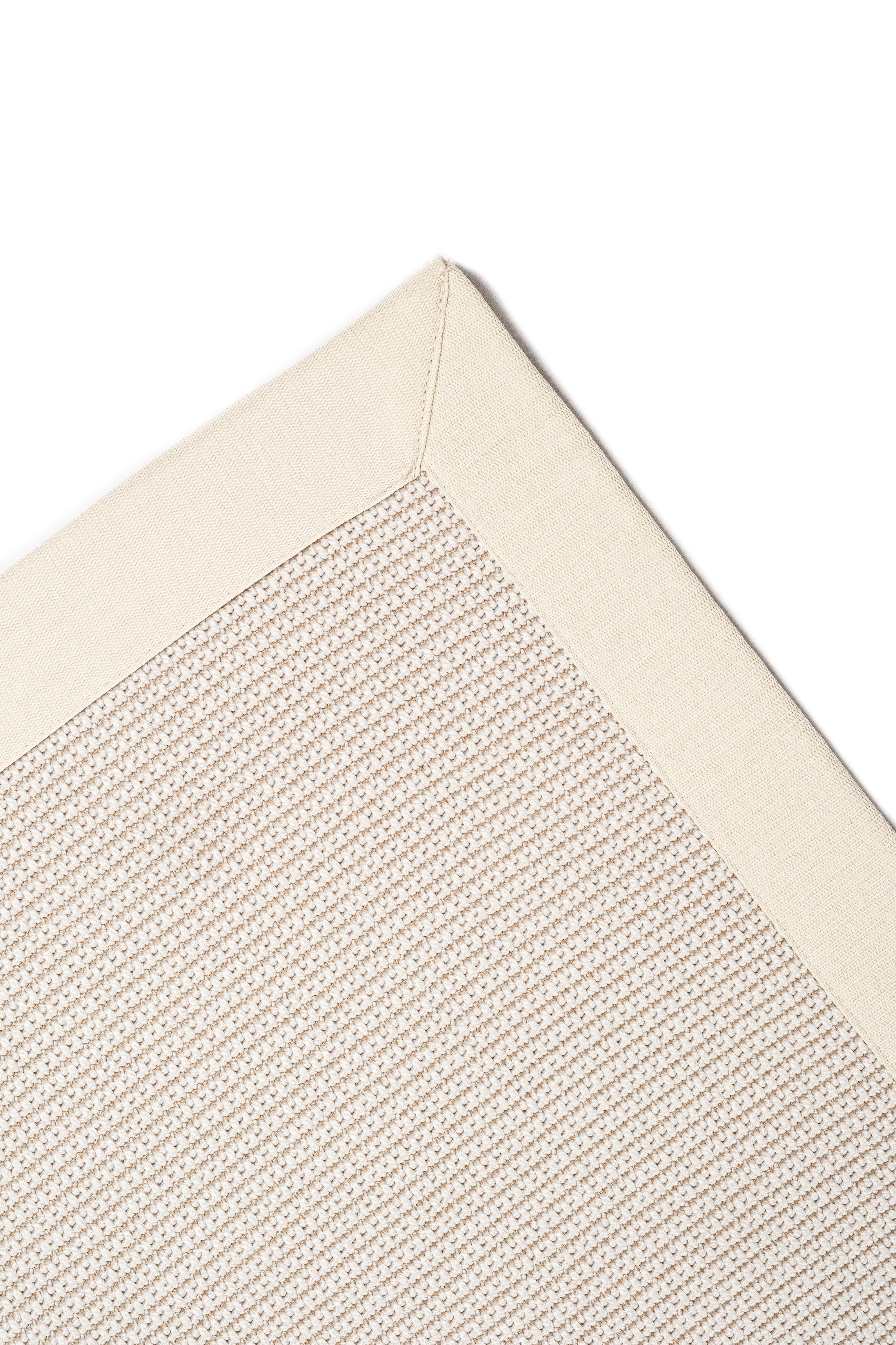 Suit SU01 Cream Cotton Bordure 01 White Salon Koridor Mutfak Sisal Halı