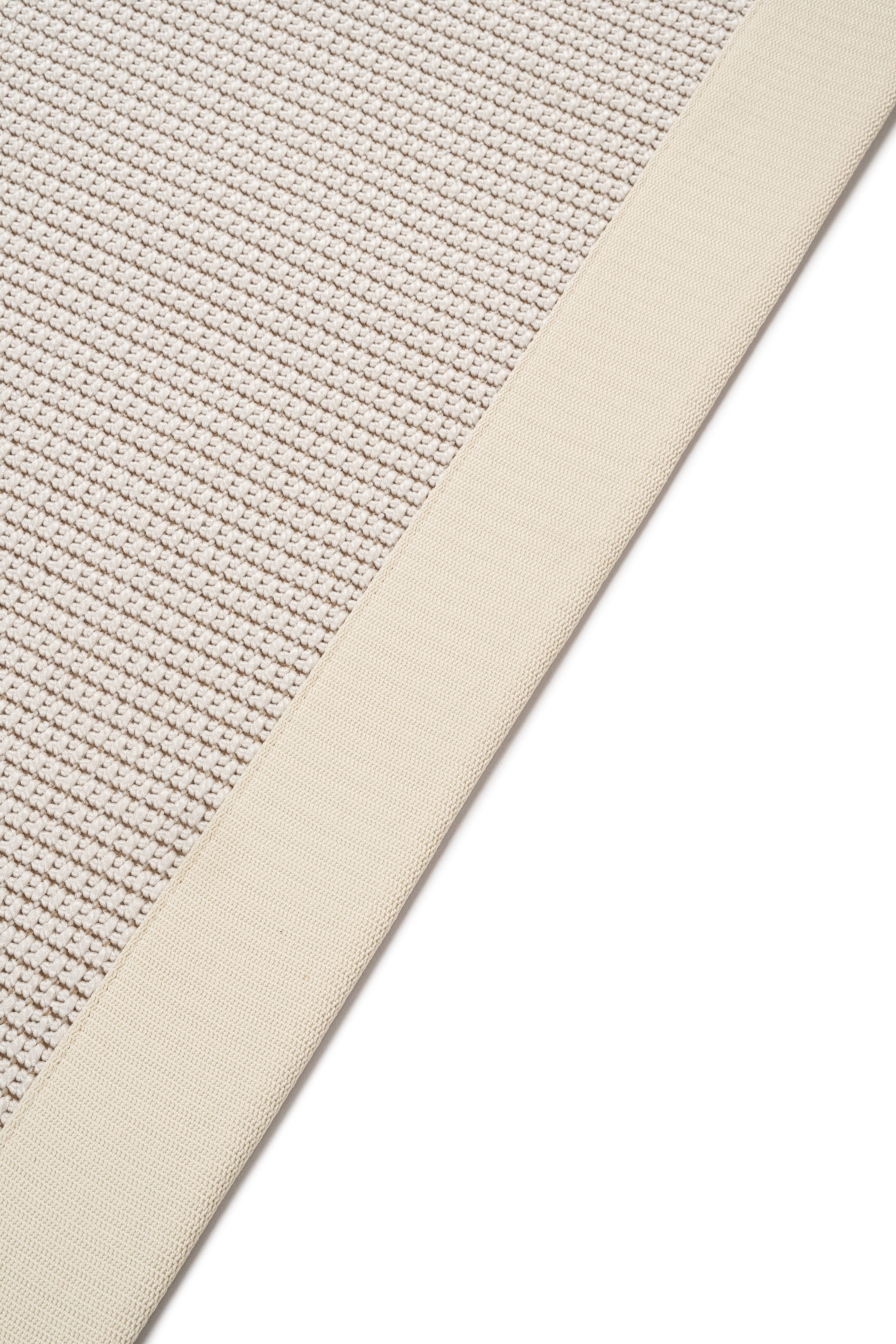 Suit SU01 Cream Cotton Bordure 01 White Salon Koridor Mutfak Sisal Halı