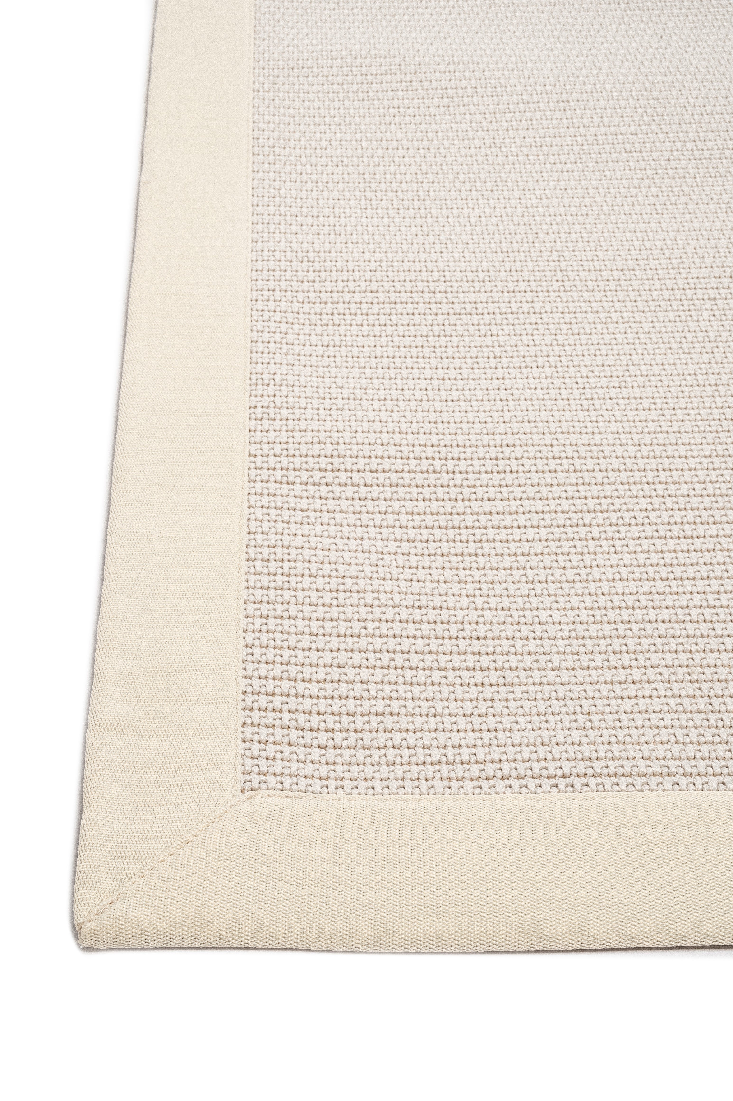 Suit SU01 Cream Cotton Bordure 01 White Salon Koridor Mutfak Sisal Halı
