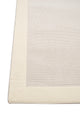 Suit SU01 Cream Cotton Bordure 01 White Salon Koridor Mutfak Sisal Halı