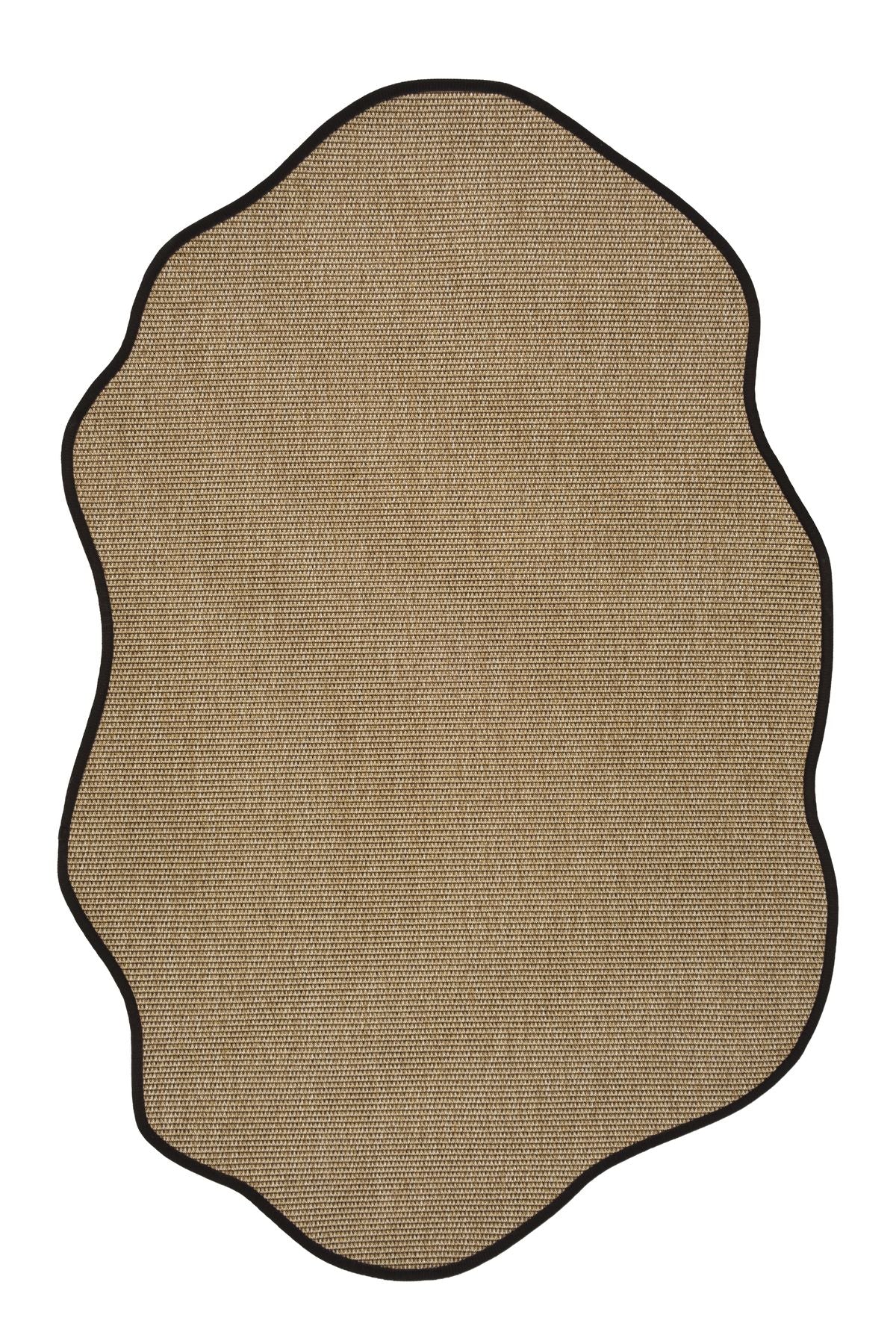 Canvas 2 Suit SU03 Jut Cotton Bordure 10 Black Amorf Sisal Halı