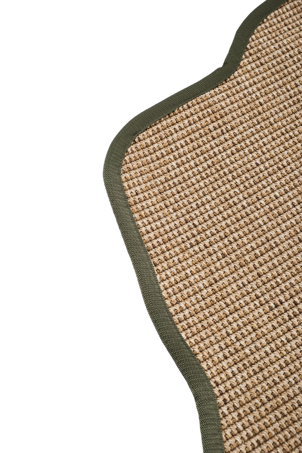 Canvas 1 Suit SU03 Jut Cotton Bordure 03 Green Amorf Sisal Halı