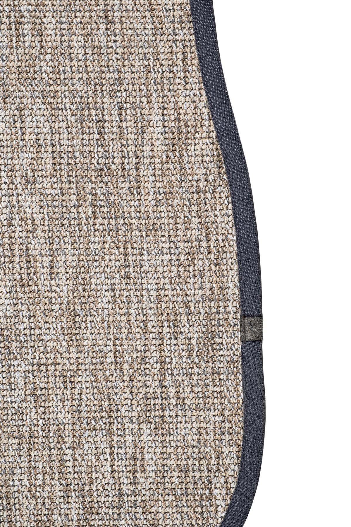 Canvas 4 Judy JD02 Natural Cotton Bordure 08 Anthracite Amorf Sisal Halı