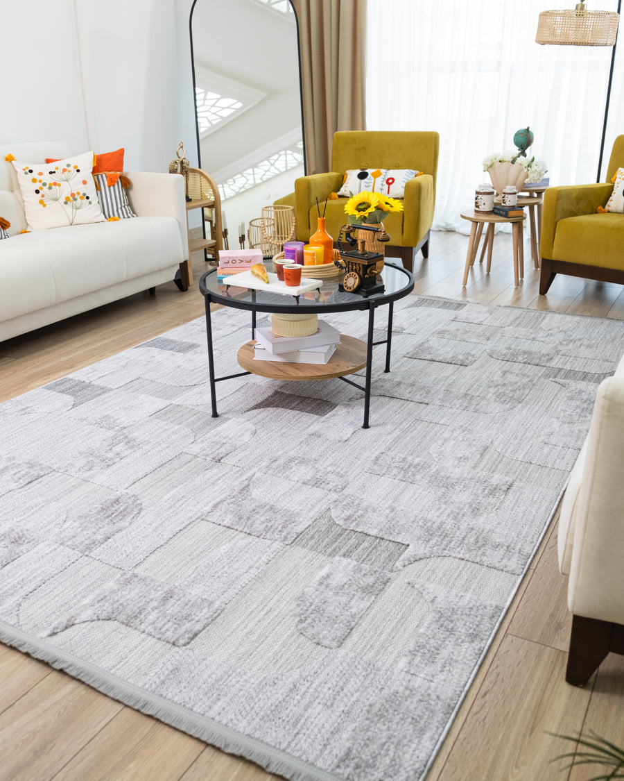 Orion OR04 Grey Modern Salon Halısı