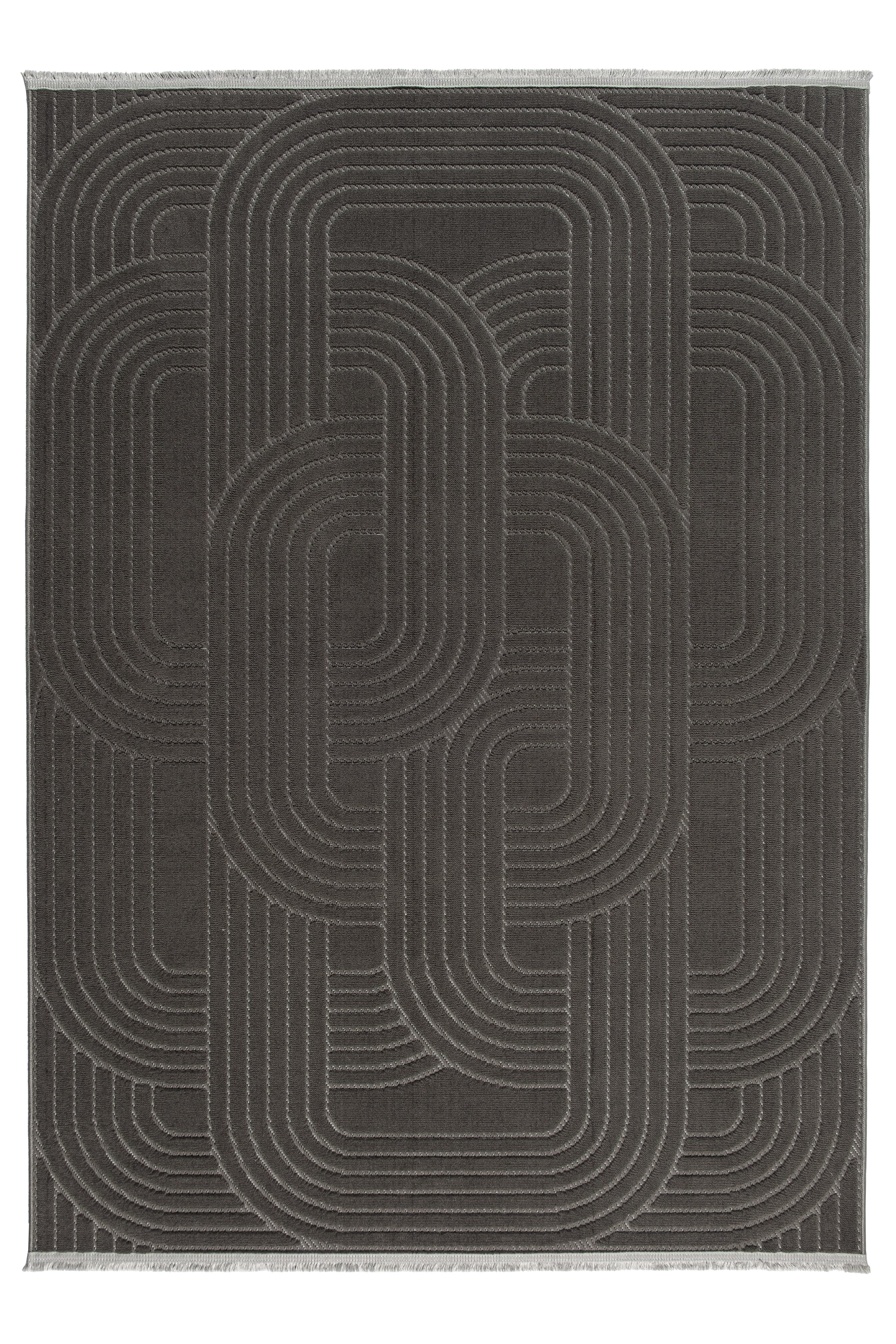 Luiz LZ04 Anthracite İskandinav Desenli Modern Salon Halısı