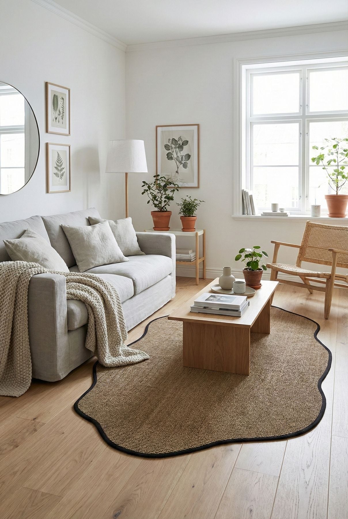 Canvas 2 Suit SU03 Jut Cotton Bordure 10 Black Amorf Sisal Halı