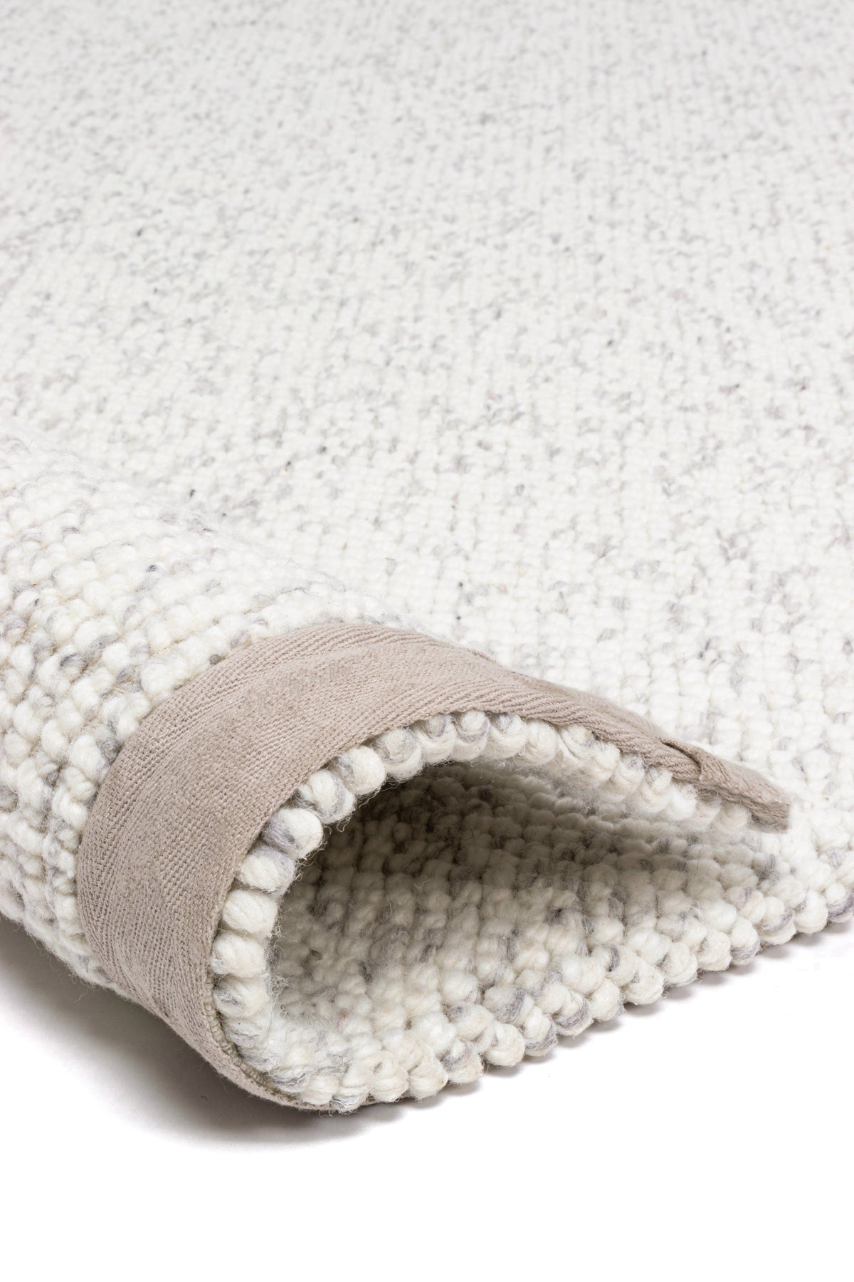 Polly PL 01 Cream Grey Natural Wool Carpet
