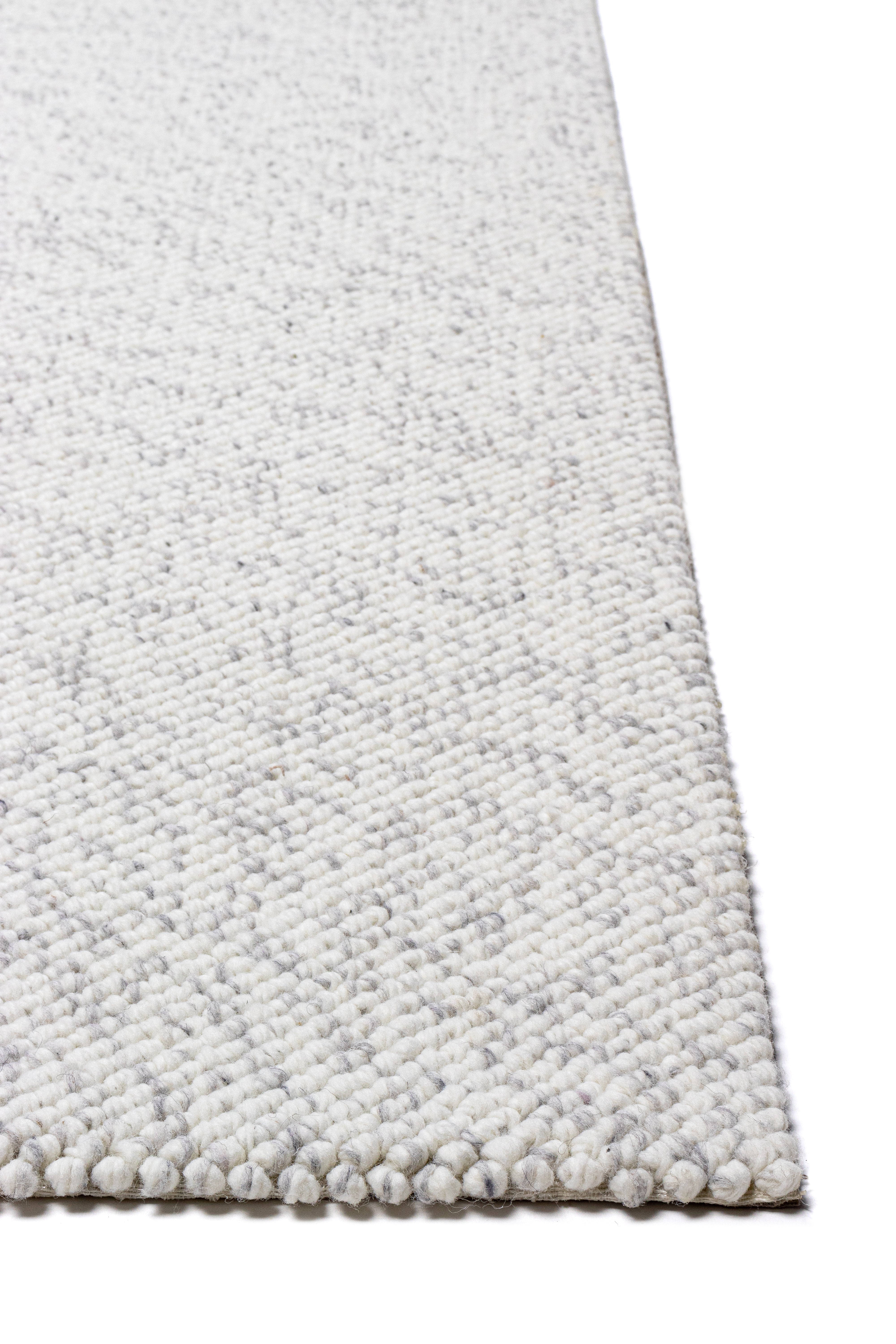 Polly PL 01 Cream Grey Natural Wool Carpet
