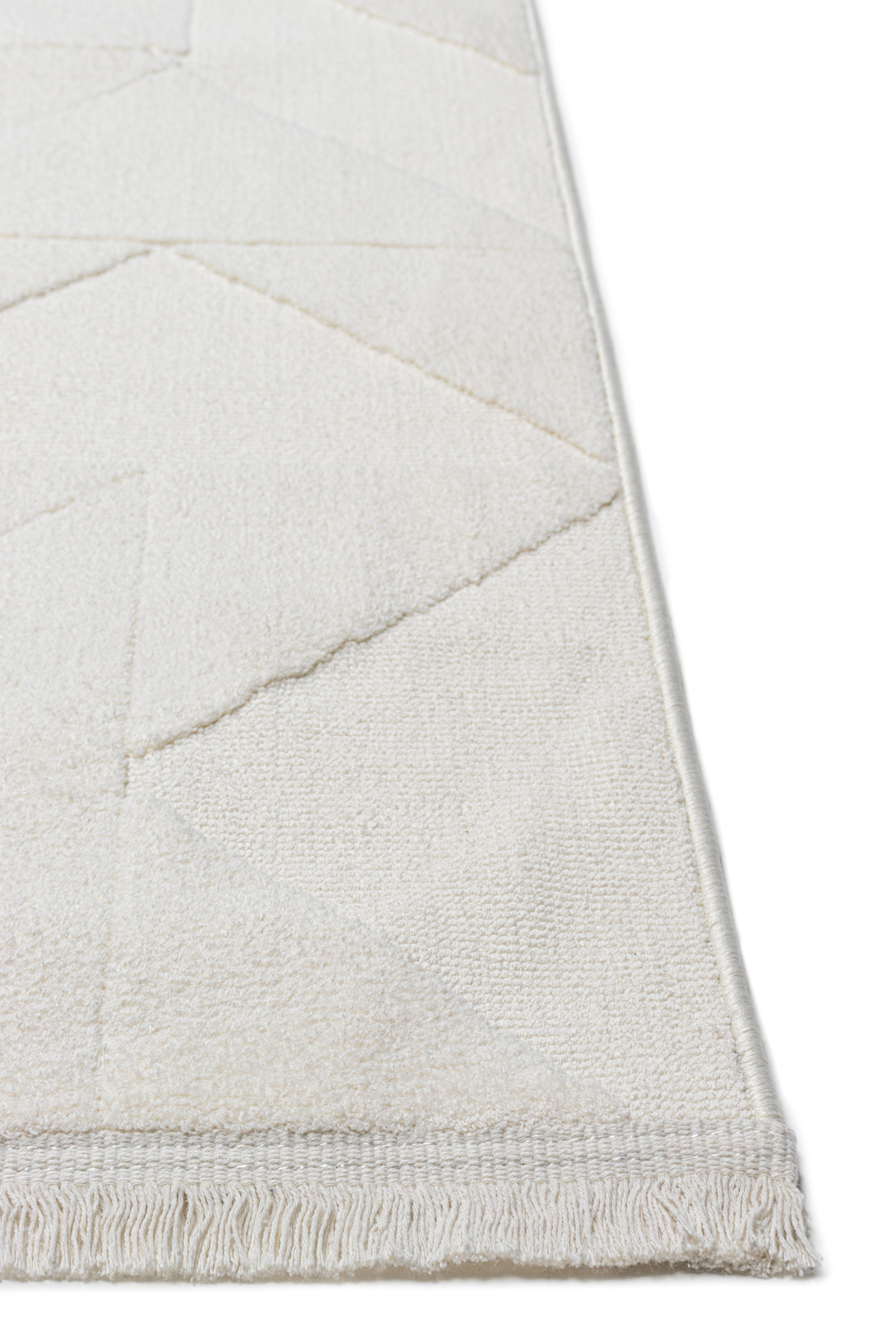 Sidney SD03 Cream Pelüş Dokulu Salon Makine Halısı