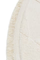Sidney SDY03 Cream Round Plush Textured Living Room Machine Carpet