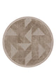 Sidney SDY05 Beige Round Plush Textured Living Room Machine Carpet