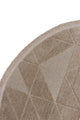 Sidney SDY05 Beige Round Plush Textured Living Room Machine Carpet