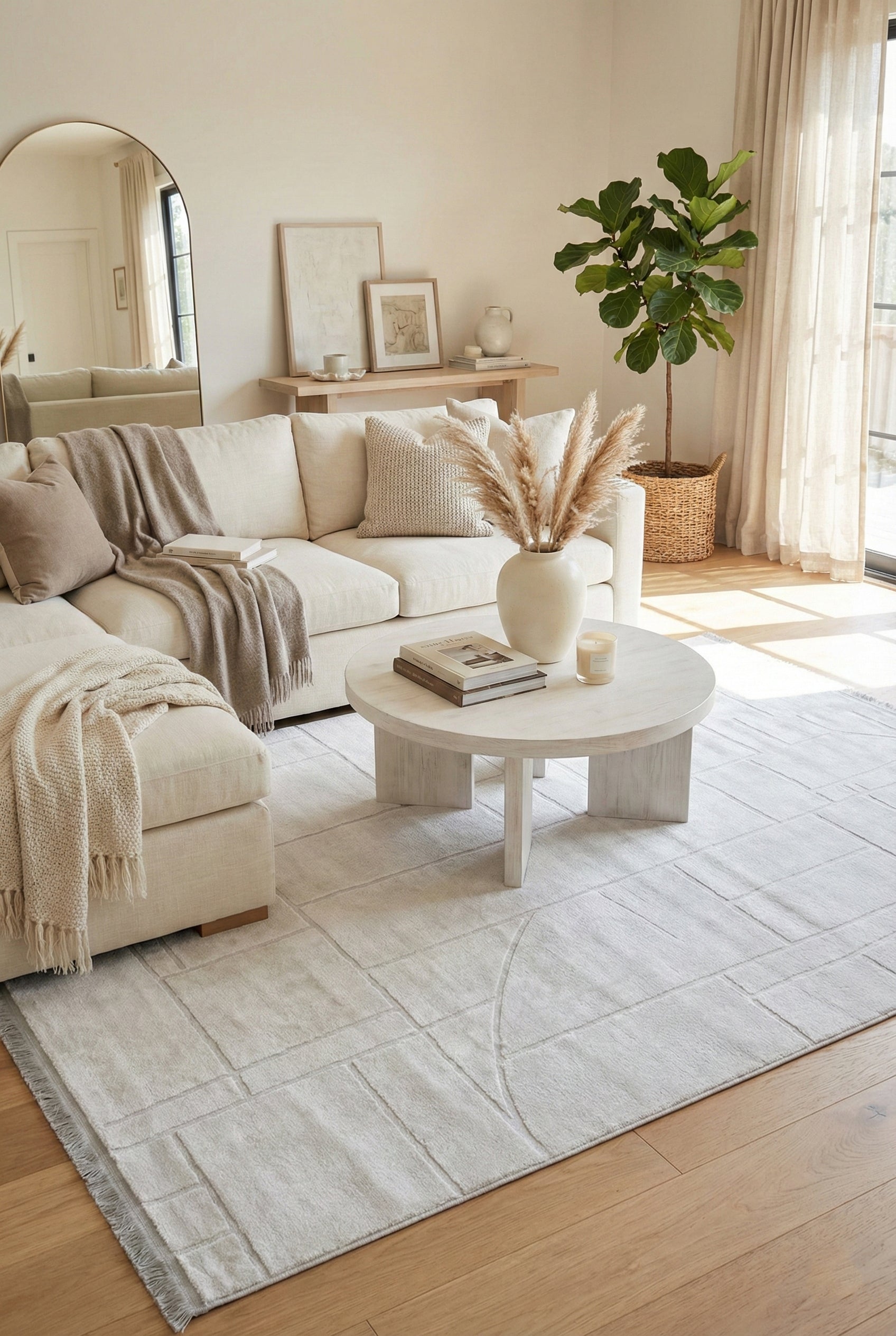 Luca LC02 Grey Peluş Dokulu Yumuşak Salon Halısı