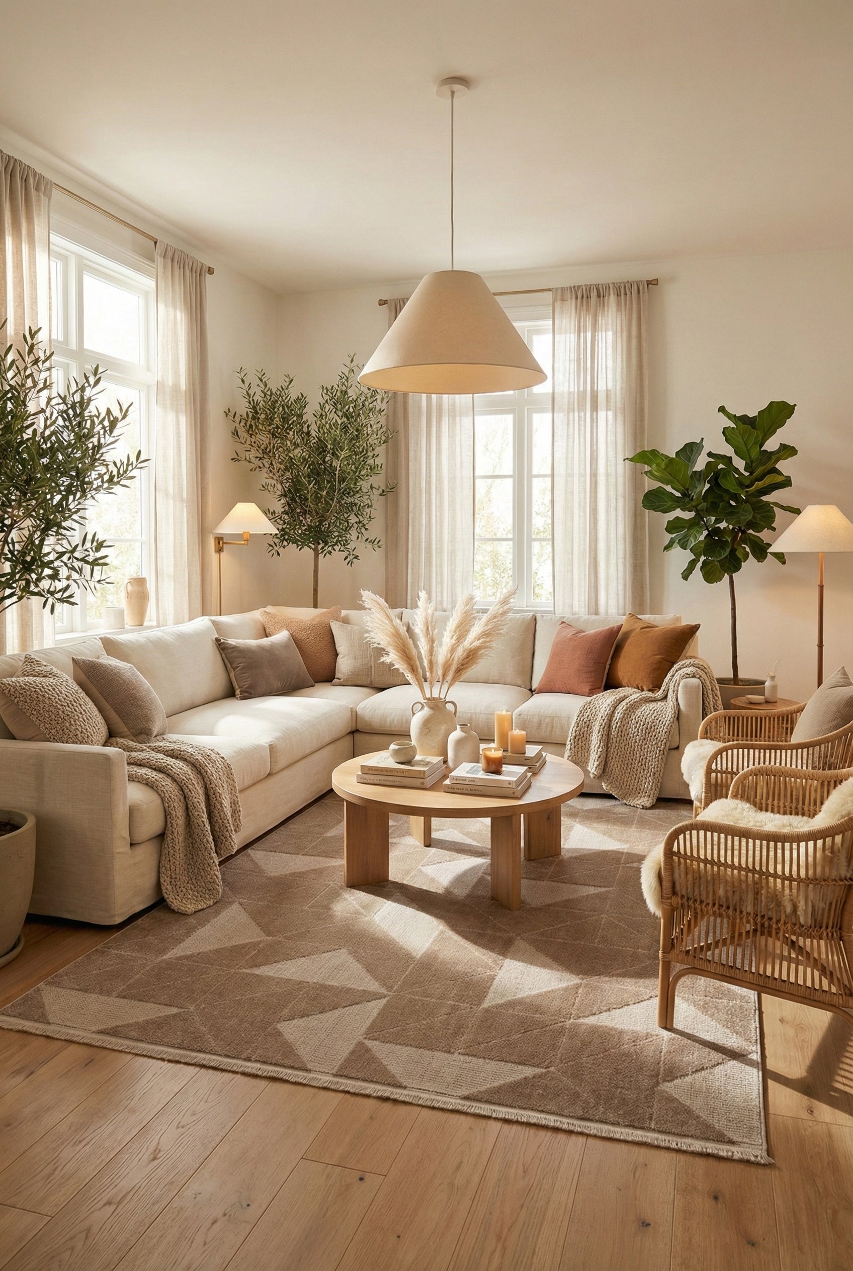 Sidney SD05 Beige Pelüş Dokulu Salon Makine Halısı