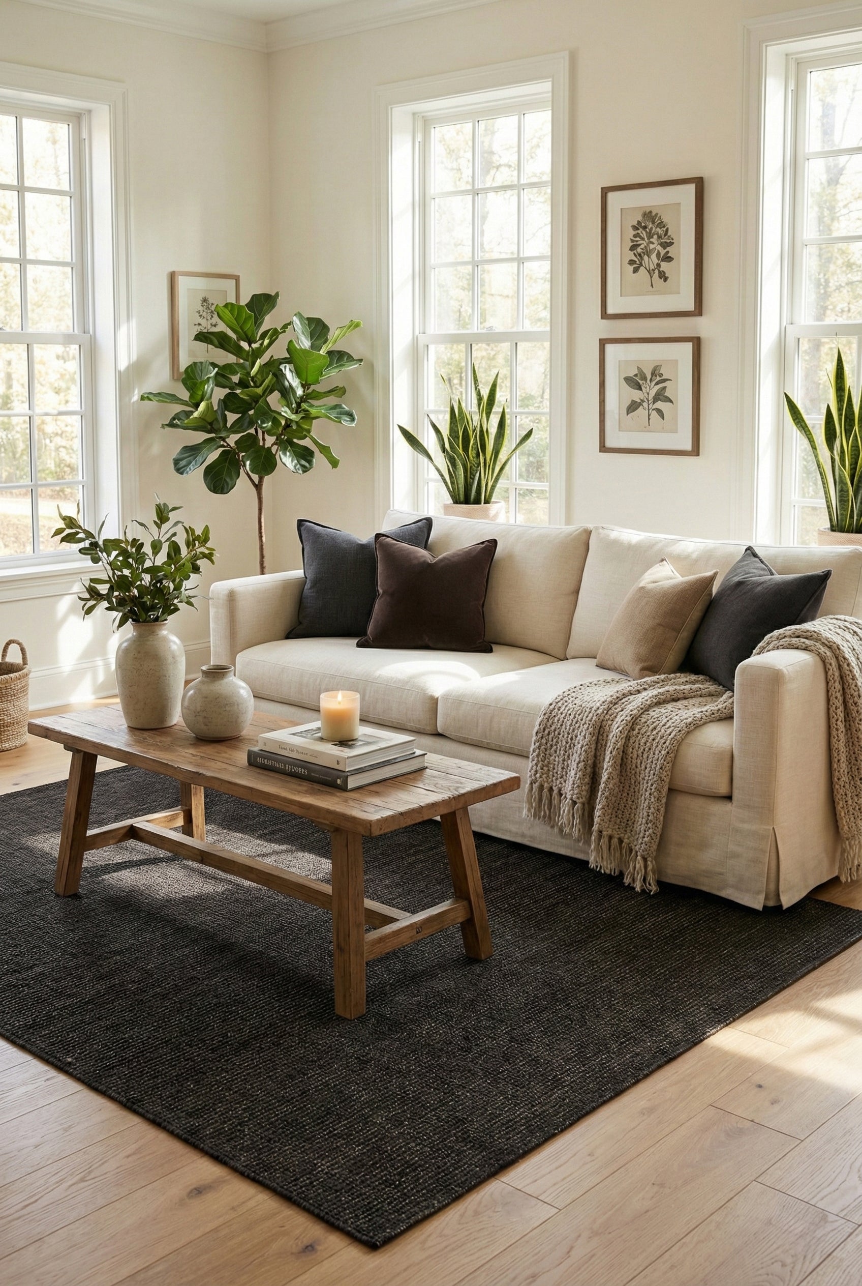 Suit 04 Anthracite Doğal Sisal Halı